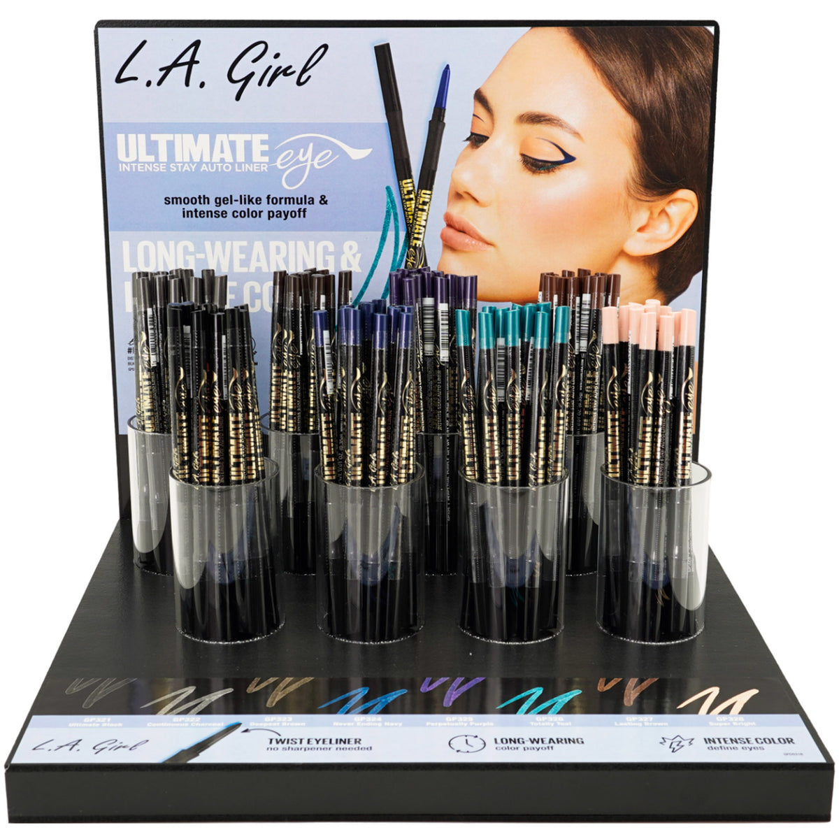 LA Girl Automatischer Eyeliner – Ultimate Intense Continuous In Charcoal