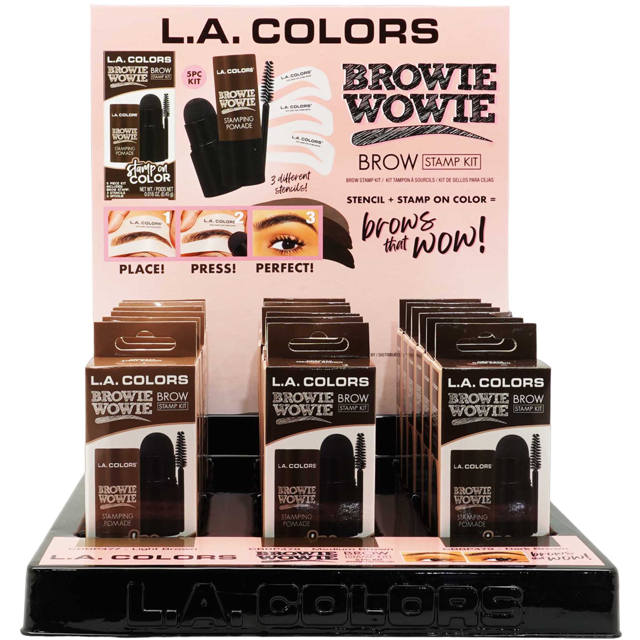 Kit de Estampado Para Cejas L.A. Colors | Cosméticos al por Mayor