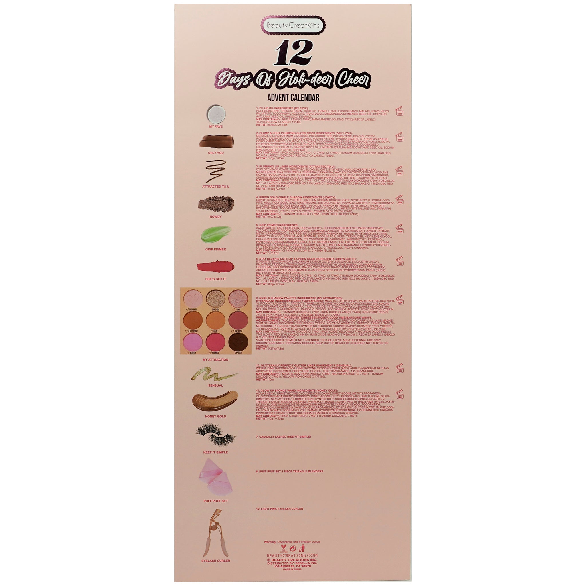 Advent Calendar - 12 Days Beauty Creations | Cosméticos al por Mayor
