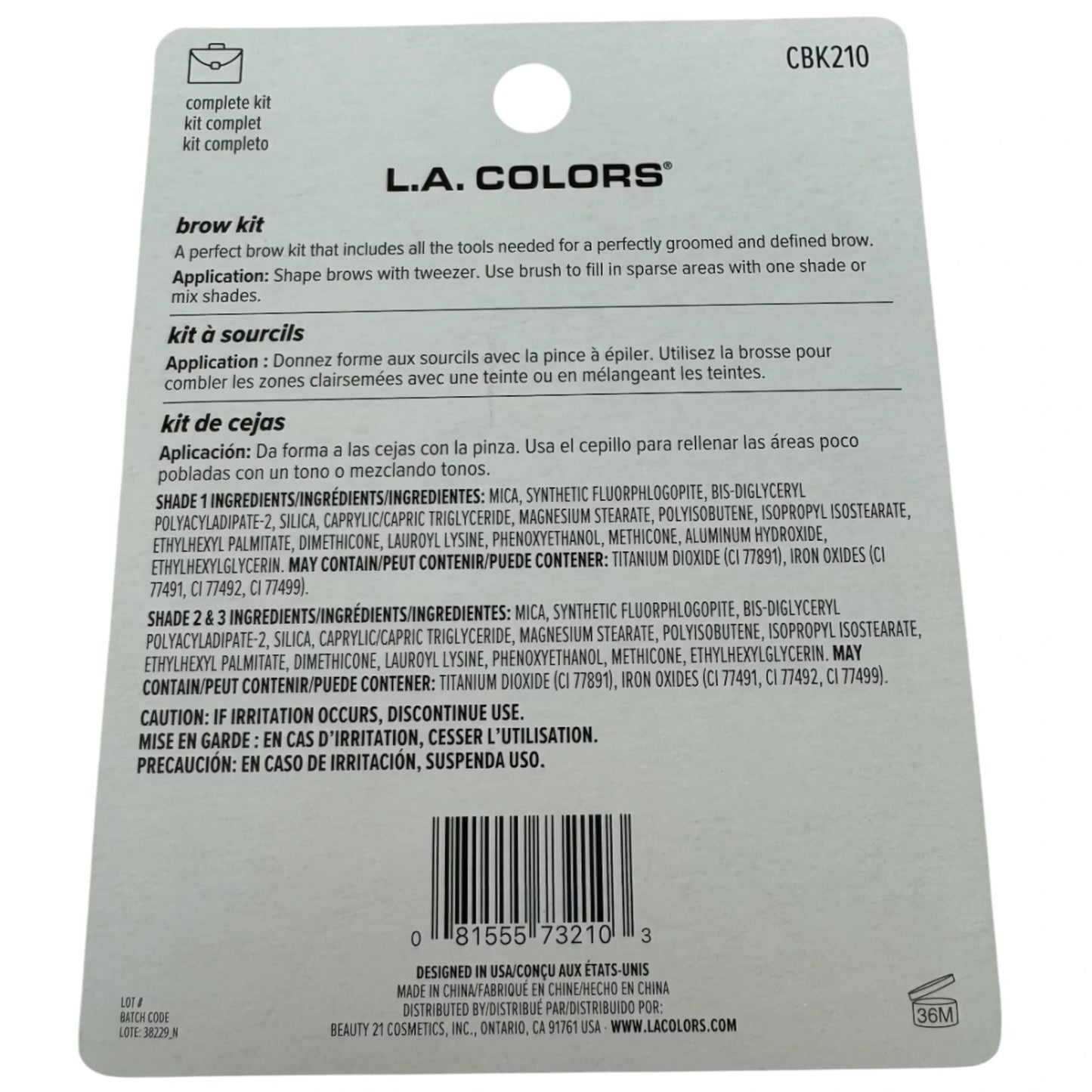 Ultimate Brow Kit - L.A. Colors | Cosméticos al por Mayor  