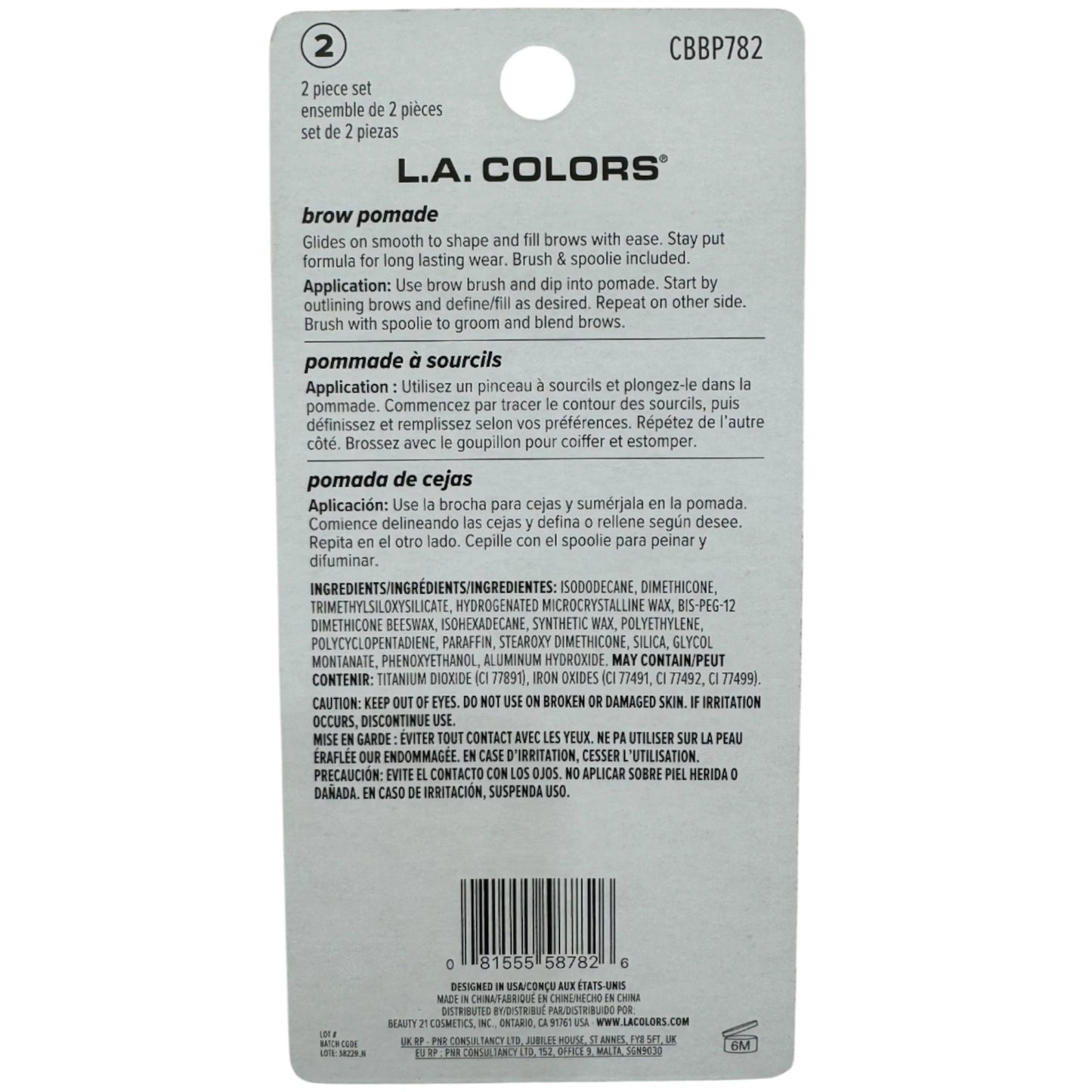 Pomada Para Cejas - L.A. Colors | Cosméticos al por Mayor