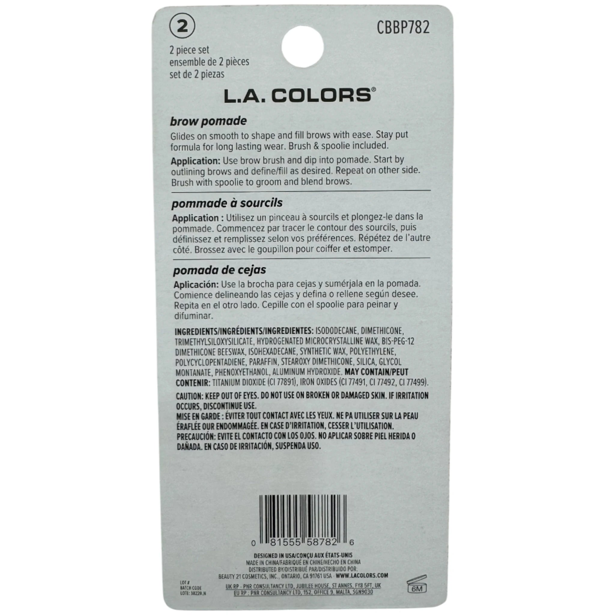 Pomada Para Cejas - L.A. Colors | Cosméticos al por Mayor