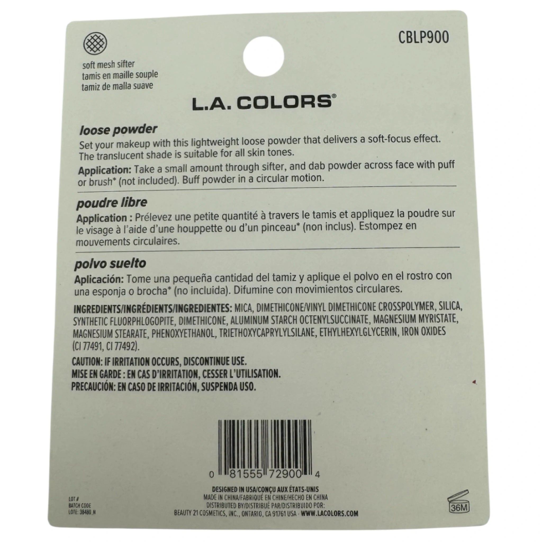 Polvos Sueltos Acabados Nude L.A. Colors | Cosméticos al por Mayor