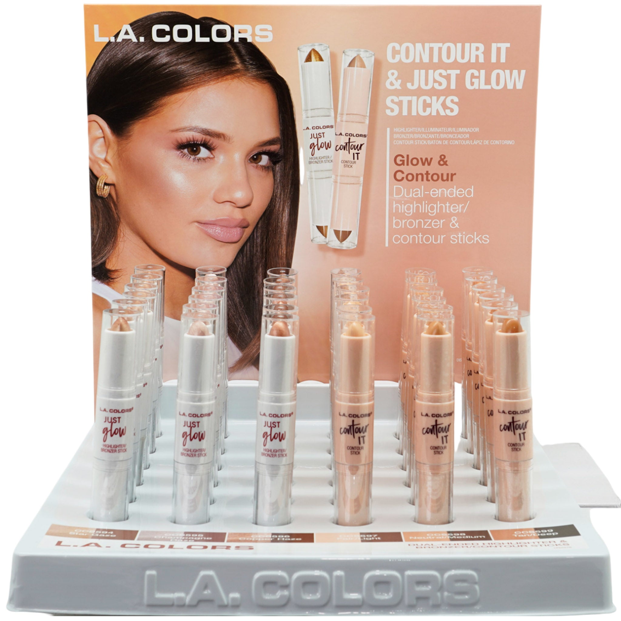 Contorno Bronceador Duo Stick L.A. Colors | Cosméticos al por Mayor