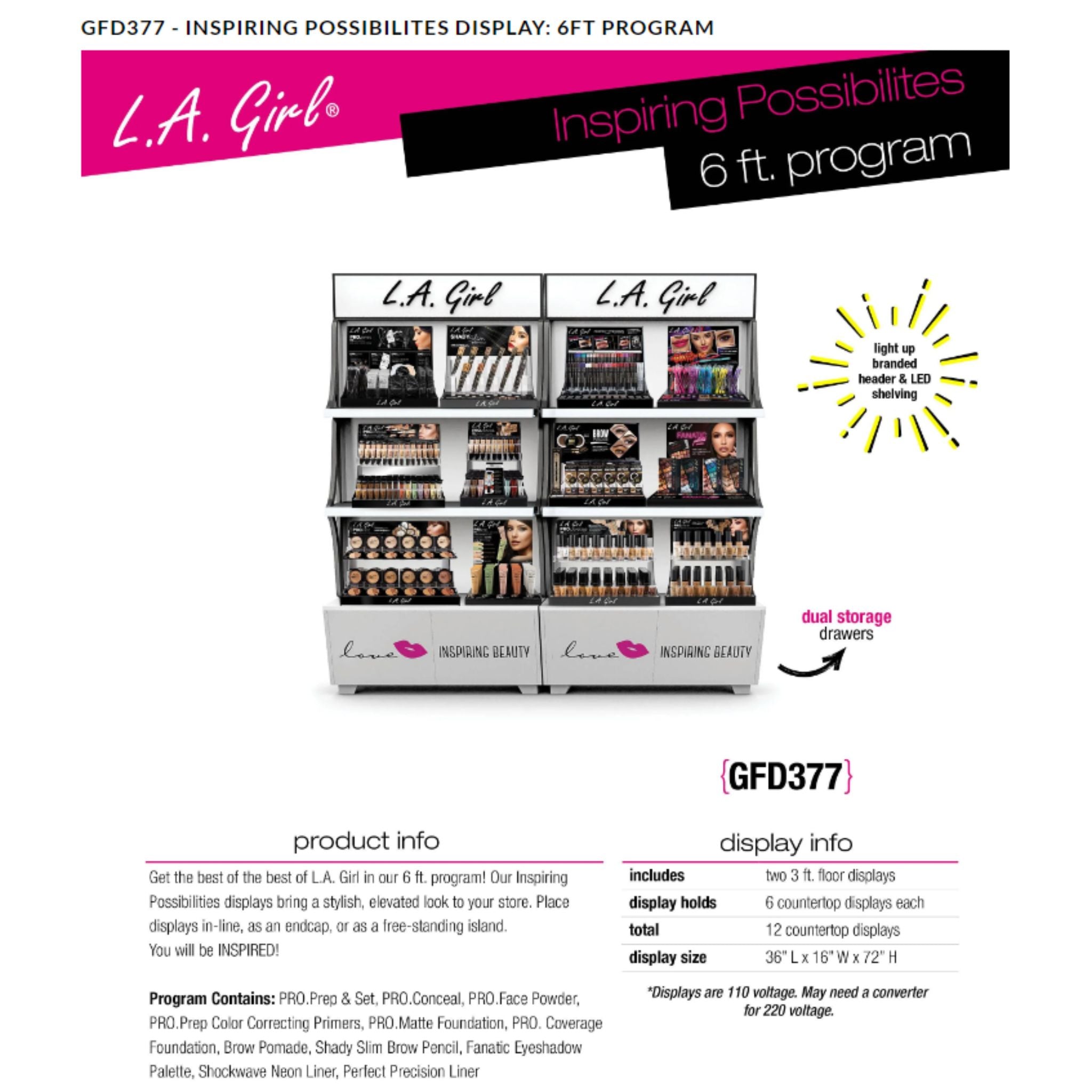Inspiring Possibilities 6FT Floor Program | Cosméticos al por Mayor