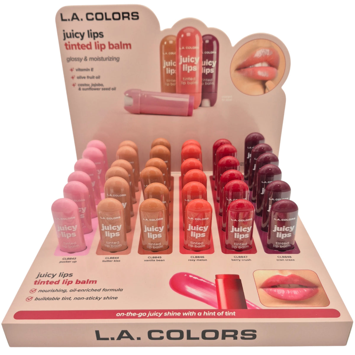 Bálsamo Labial Tinted Juicy Lips L.A. Colors | Cosméticos al por Mayor