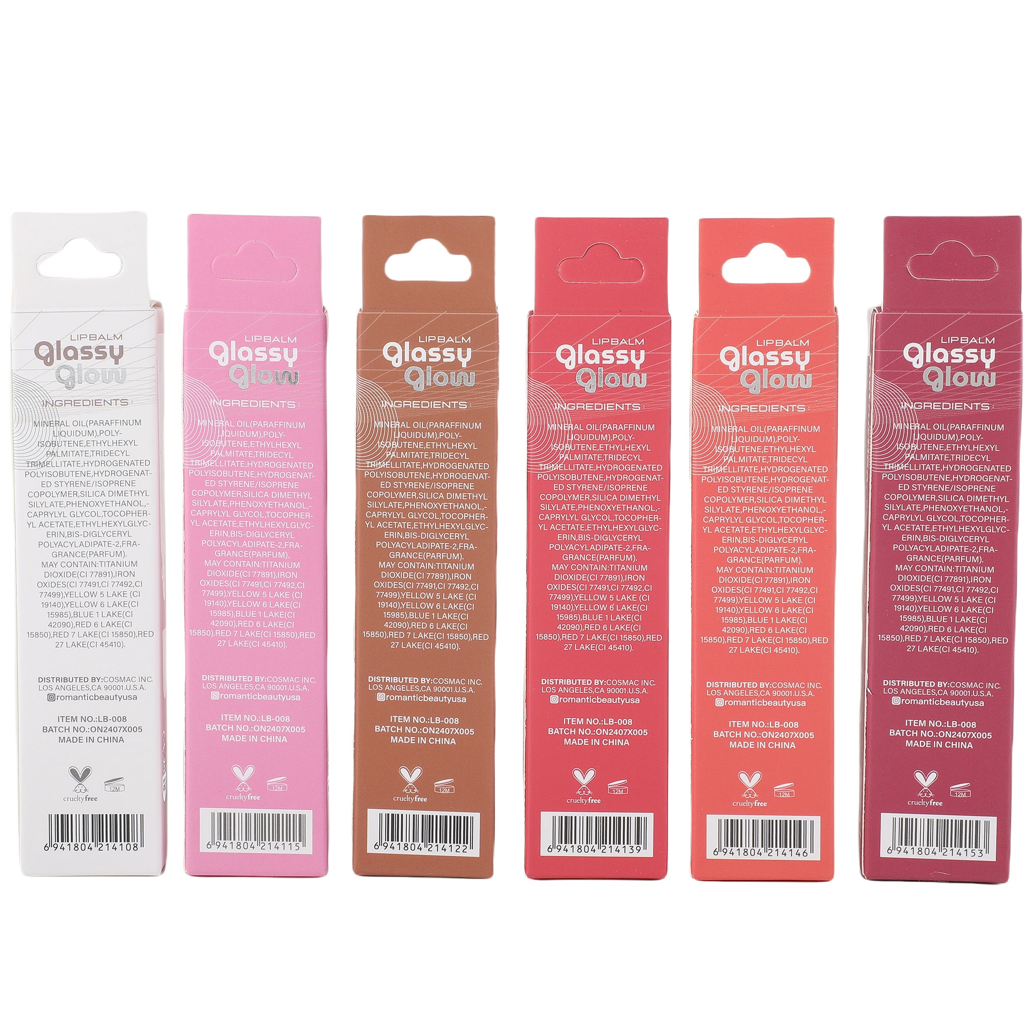 Bálsamo Labial Glassy Glow - Romantic Beauty | Cosméticos al por Mayor