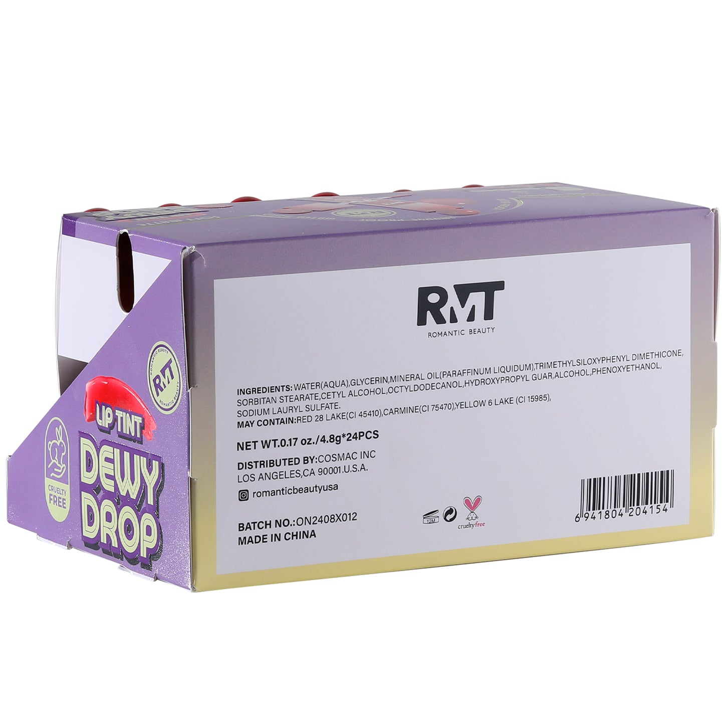 Tinte Labial Dewy Drop - Romantic Beauty | Cosméticos al por Mayor