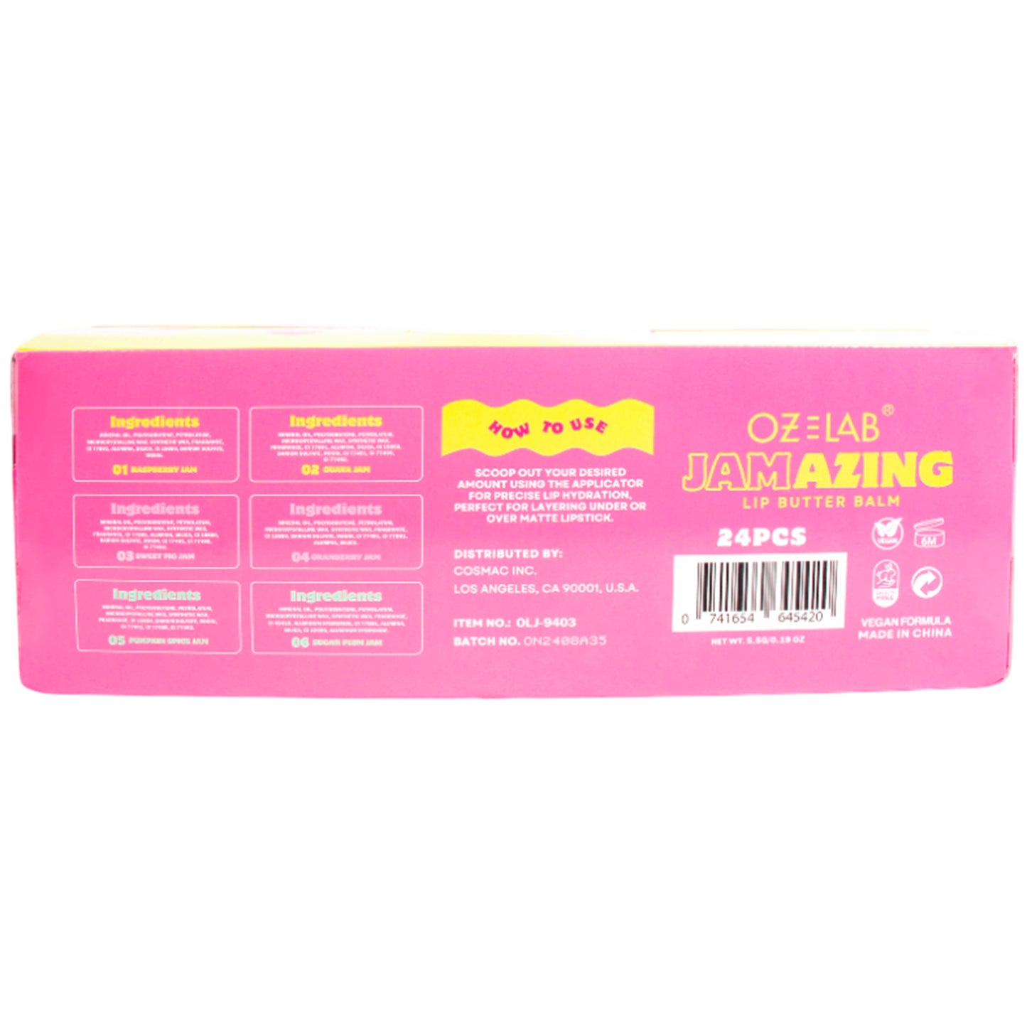 Bálsamo Labial Jamazin Oz Lab | Cosméticos al por Mayor