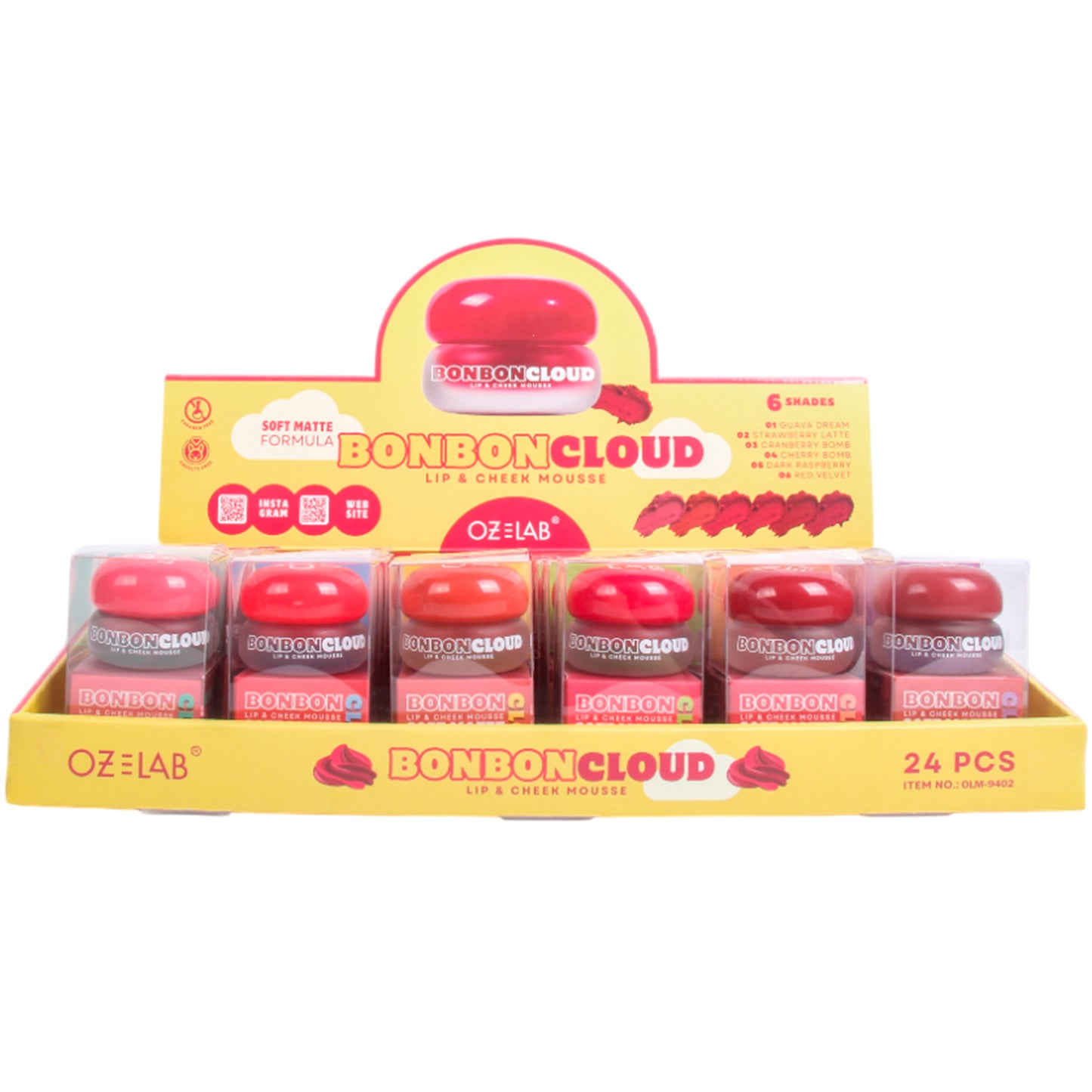 Mousse para Labios y Mejillas Mate Suave Bonbon | Cosméticos al por Mayor