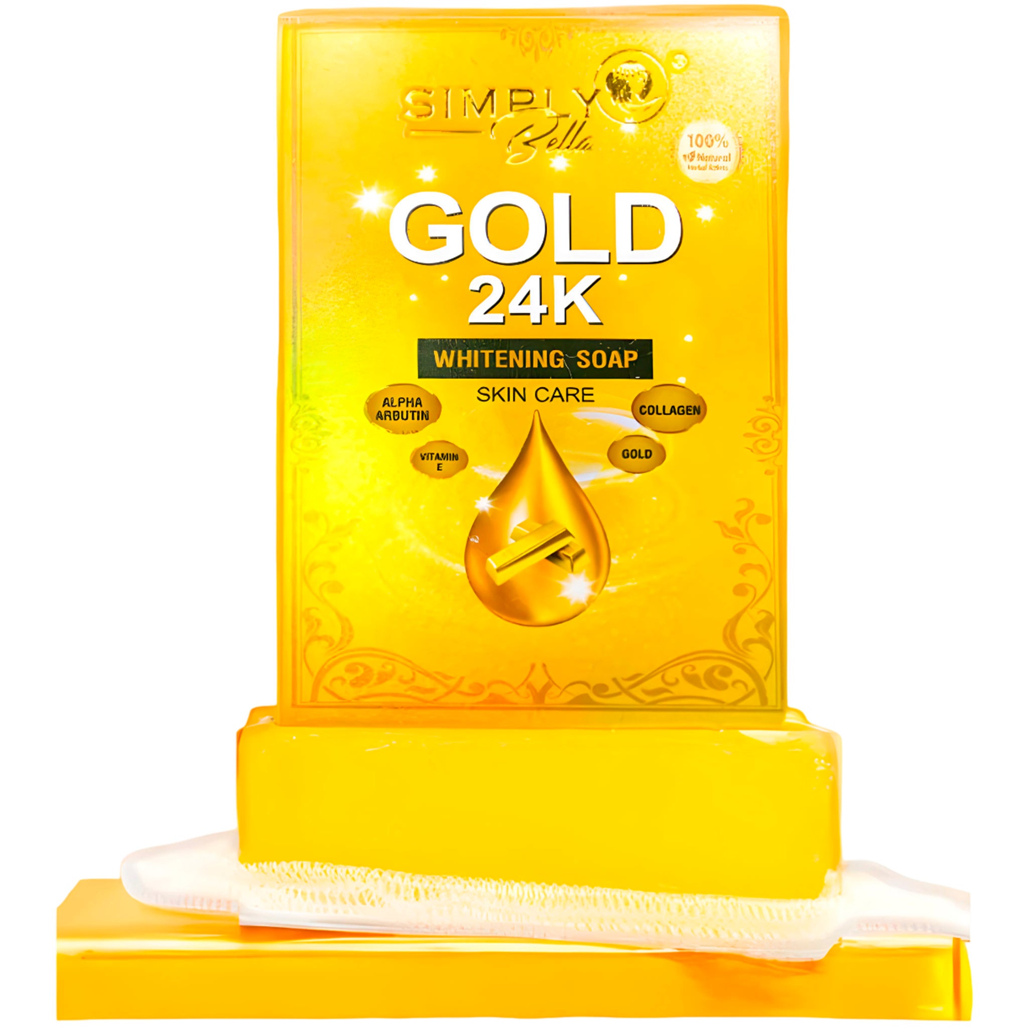 Jabón Blanqueador Gold 24K - Simply Bella | Cosméticos al por Mayor