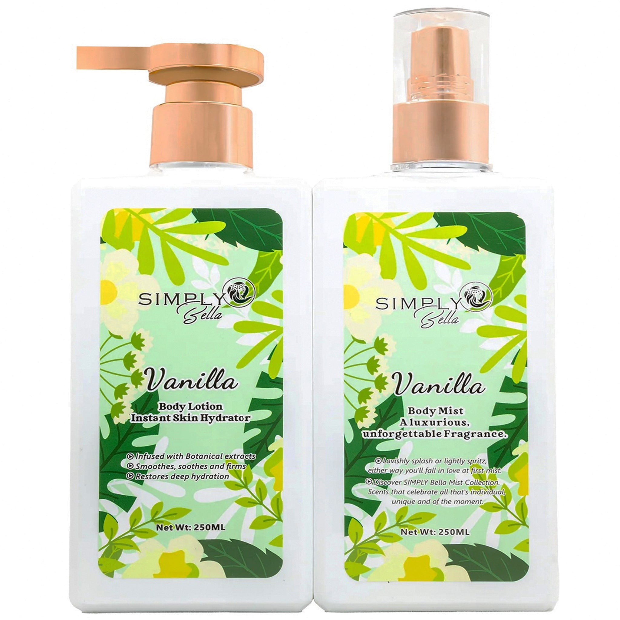 Loción Corporal + Mist Corporal Simply Bella | Cosméticos al por Mayor