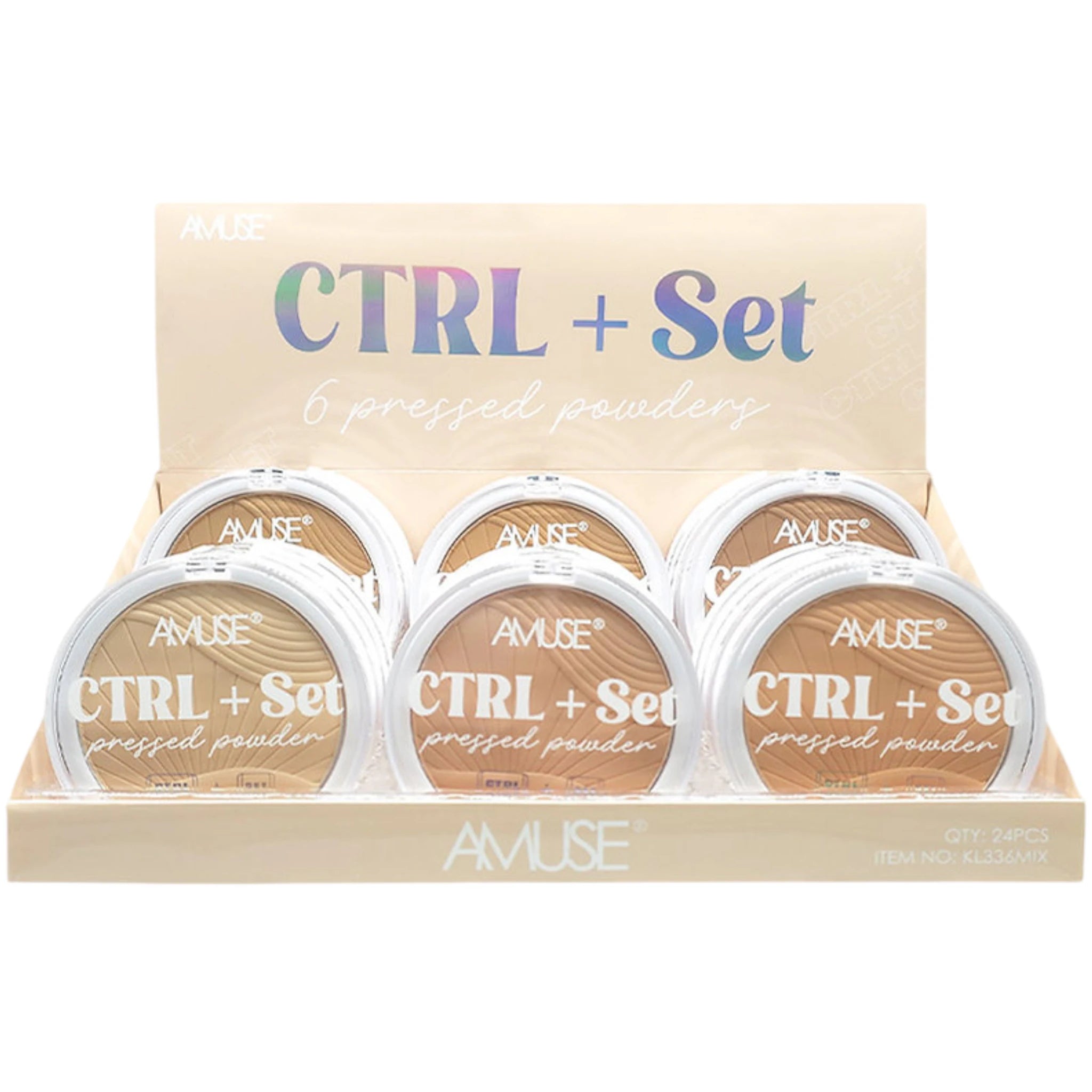 Ctrl + Set Polvos Compactos Amuse - Venta al por Mayor Display 24 Unidades (KL336MIX)