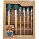Set de Brochas Osito Teddy - Amuse | Cosméticos al por Mayor