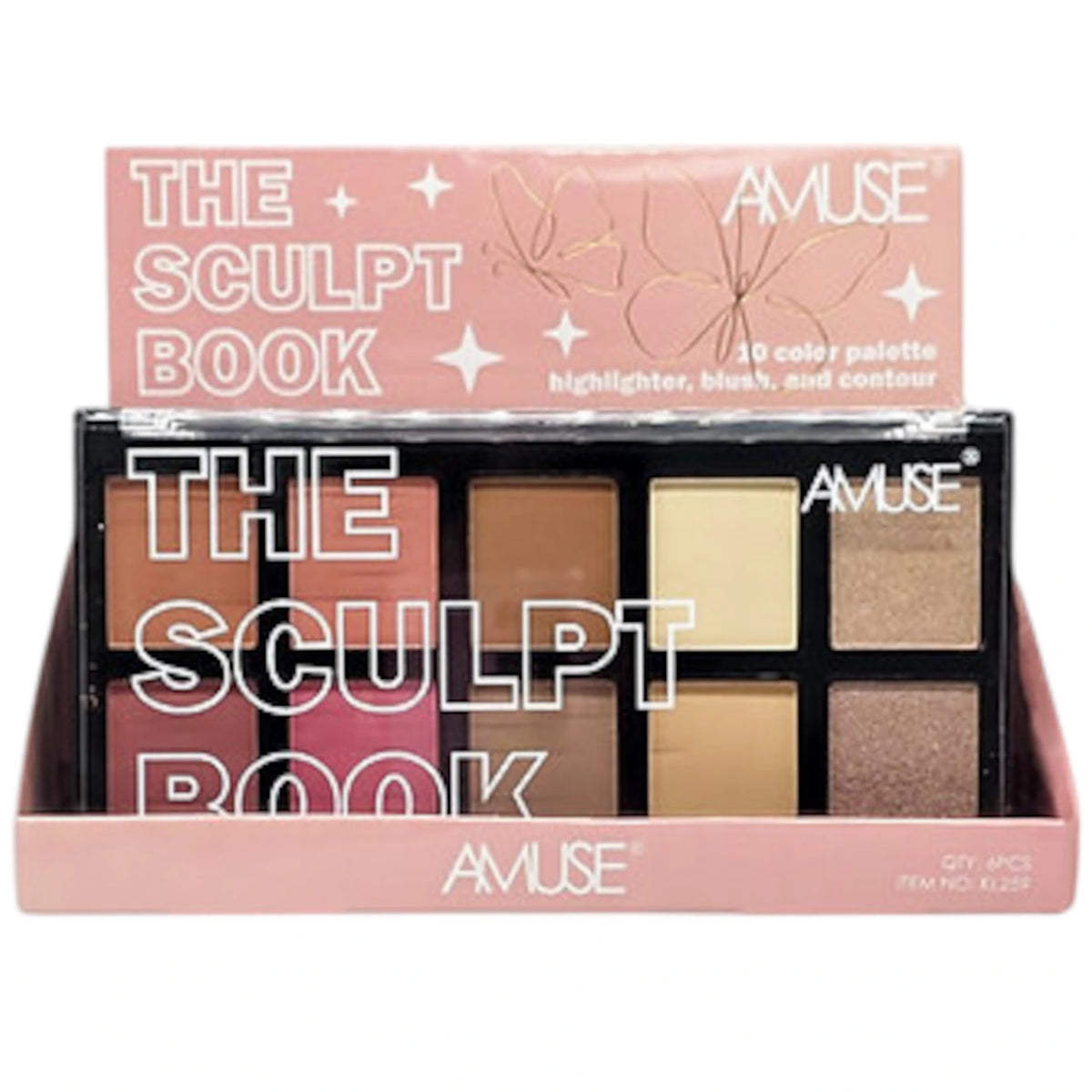 Paleta de 10 Colores The Sculpt Book Amuse | Cosméticos al por Mayor