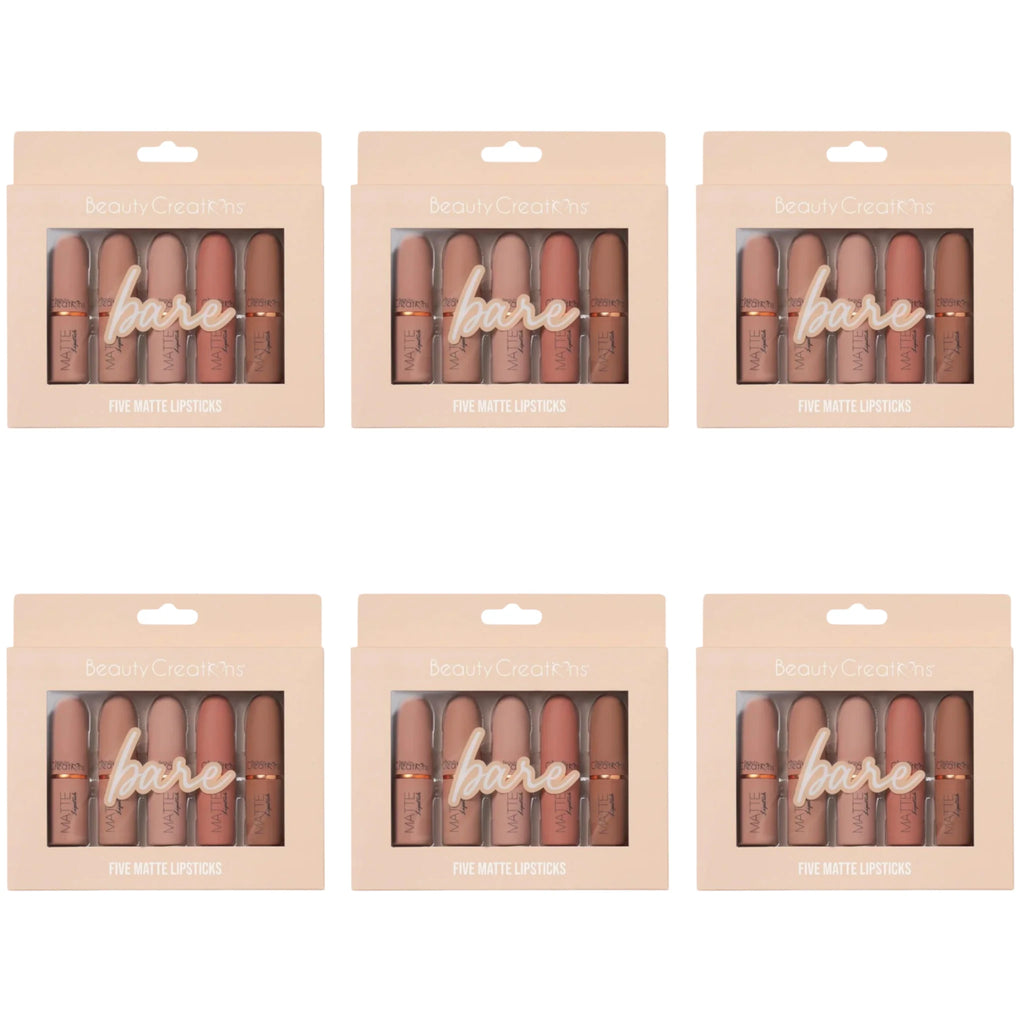 Lápiz labial Mate Five Bare Beauty Creations | Cosméticos al por Mayor