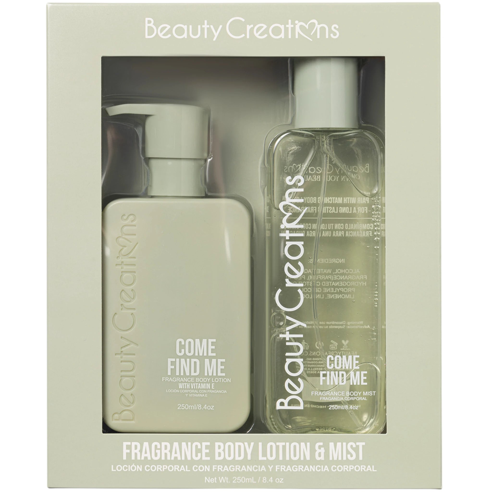 Sets de Loción Corporal y Mist Come Find Me | Cosméticos al por Mayor