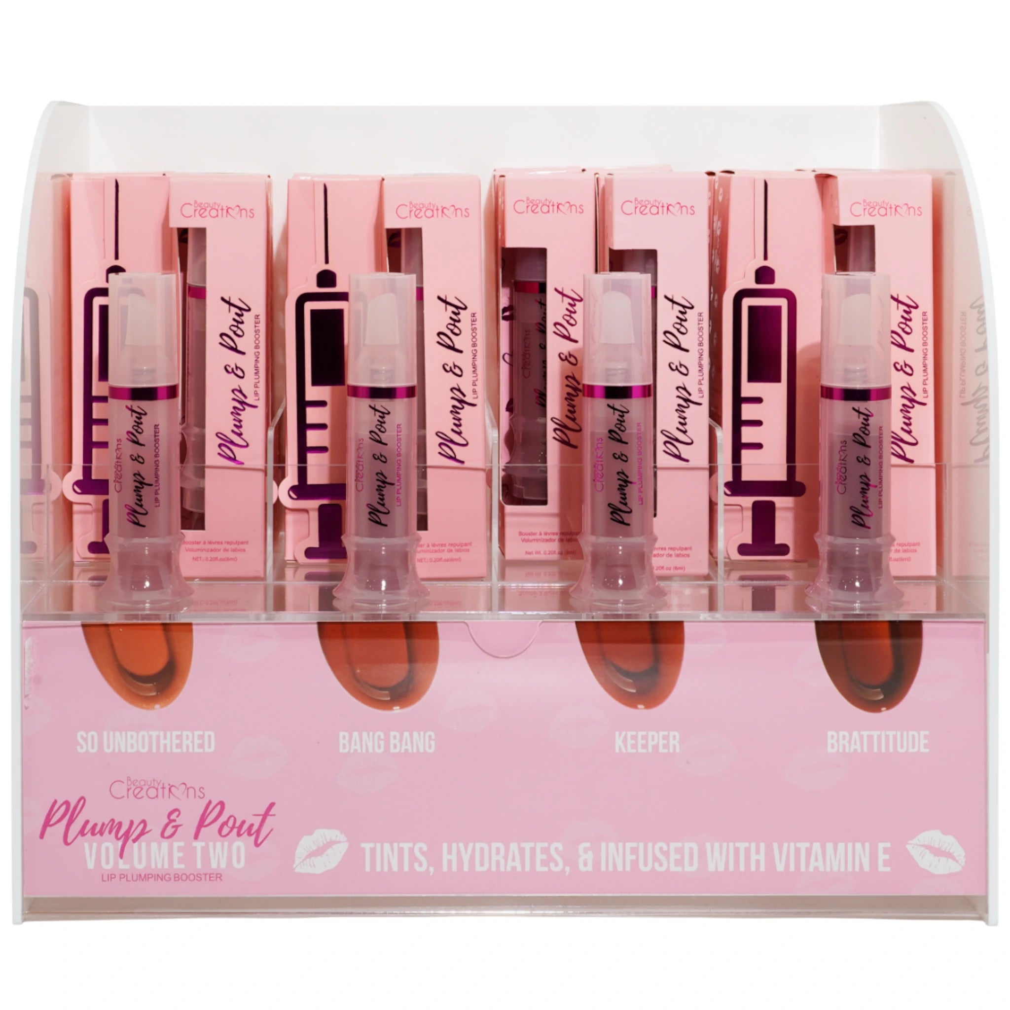 Brillo de Labios Plump & Pout Beauty Creations | Cosméticos al por Mayor