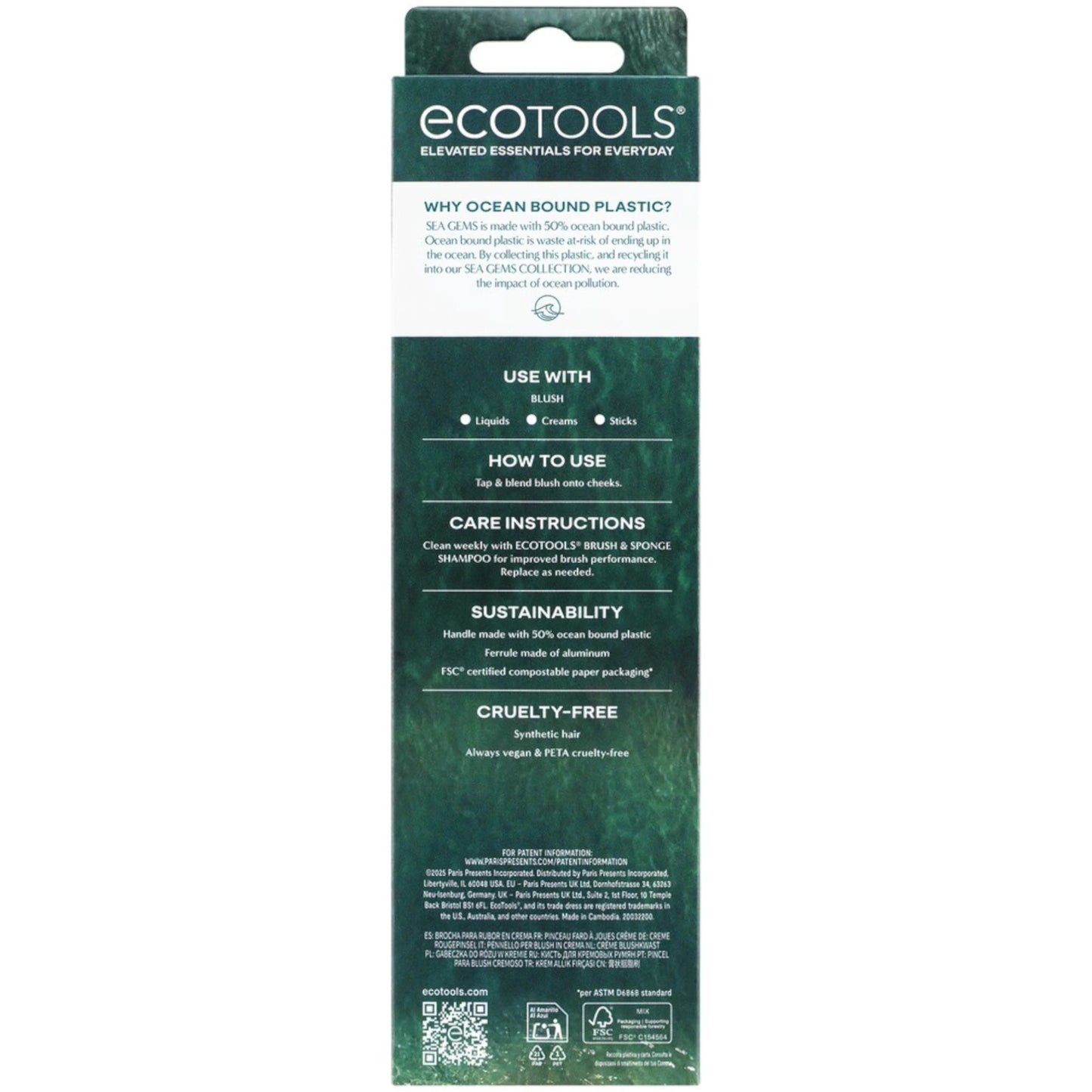 Brocha para Rubor en Crema Sea Gems Ecotools | Cosméticos al por Mayor