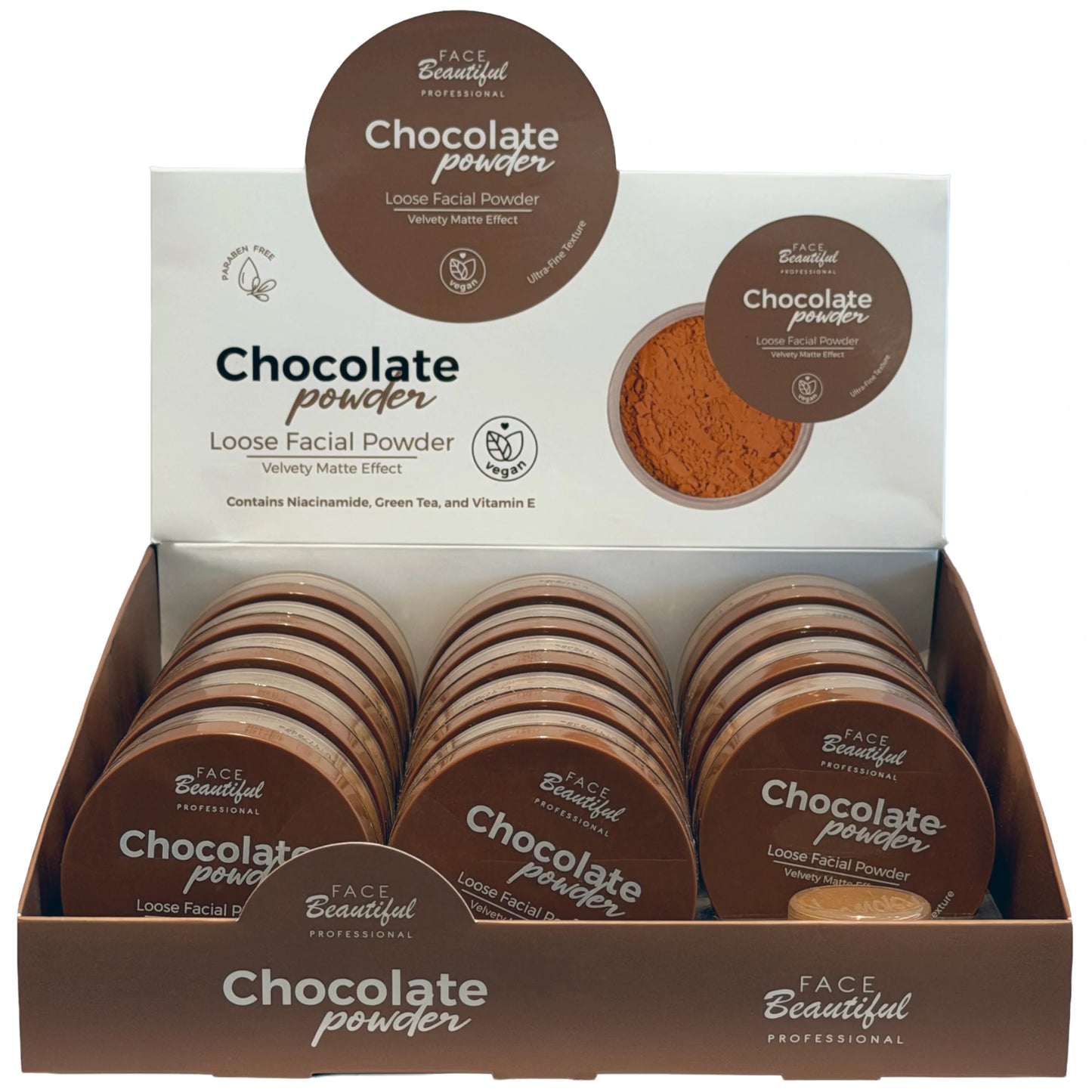 Polvos Sueltos Chocolate - Face Beautiful | Cosméticos al por Mayor