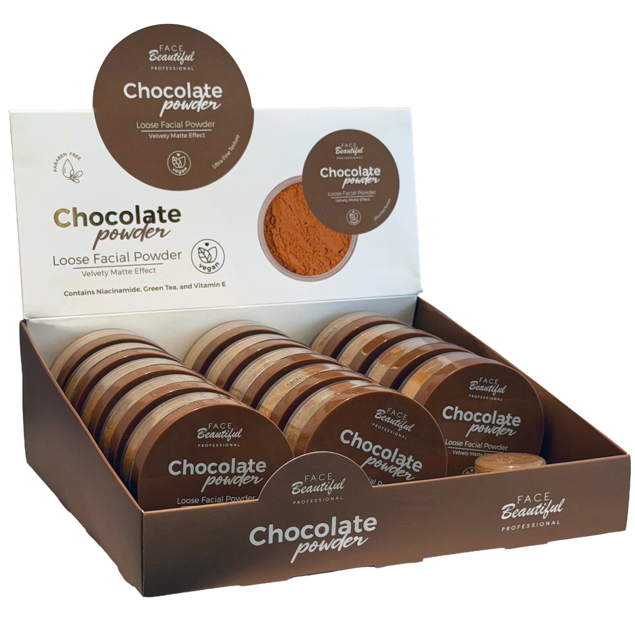 Polvos Sueltos Chocolate - Face Beautiful | Cosméticos al por Mayor