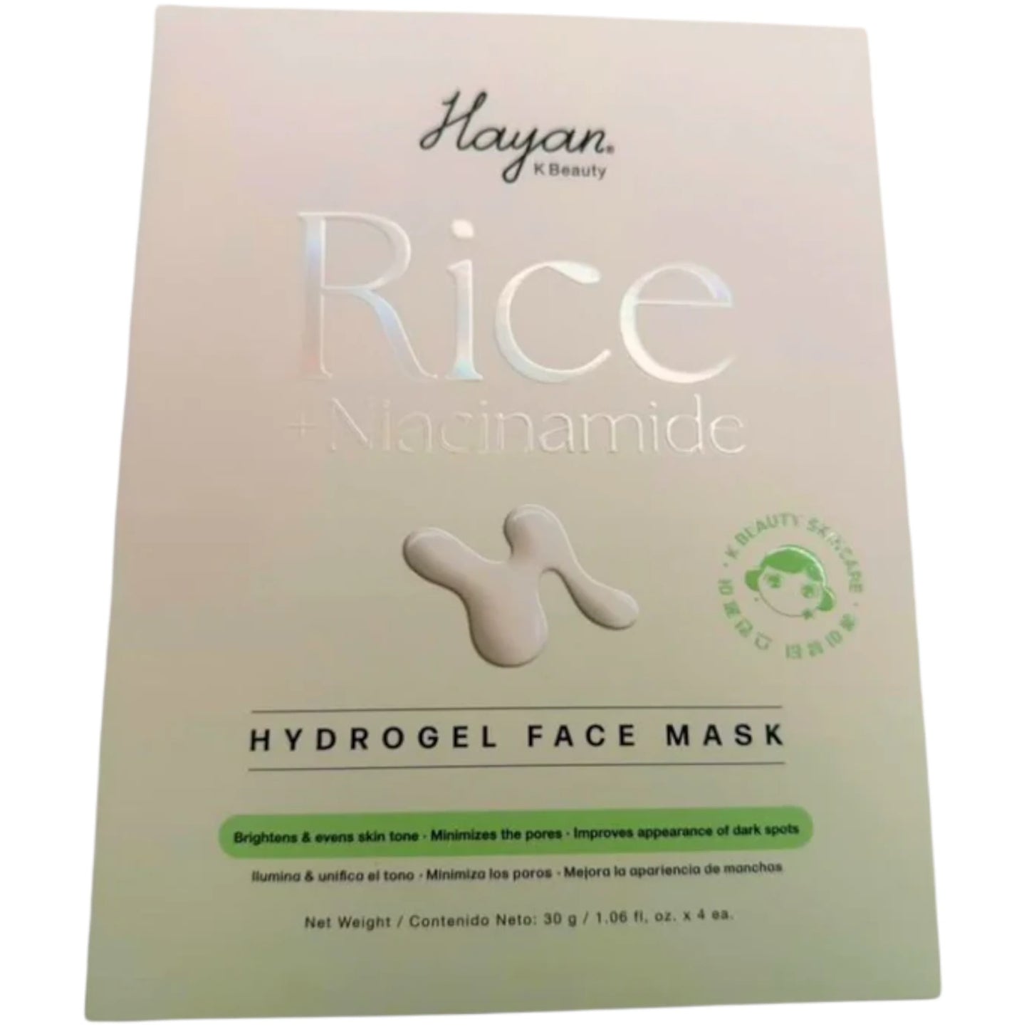 Mascarilla Rice+Niacinamide Hayan Cosmetics | Cosméticos al por Mayor