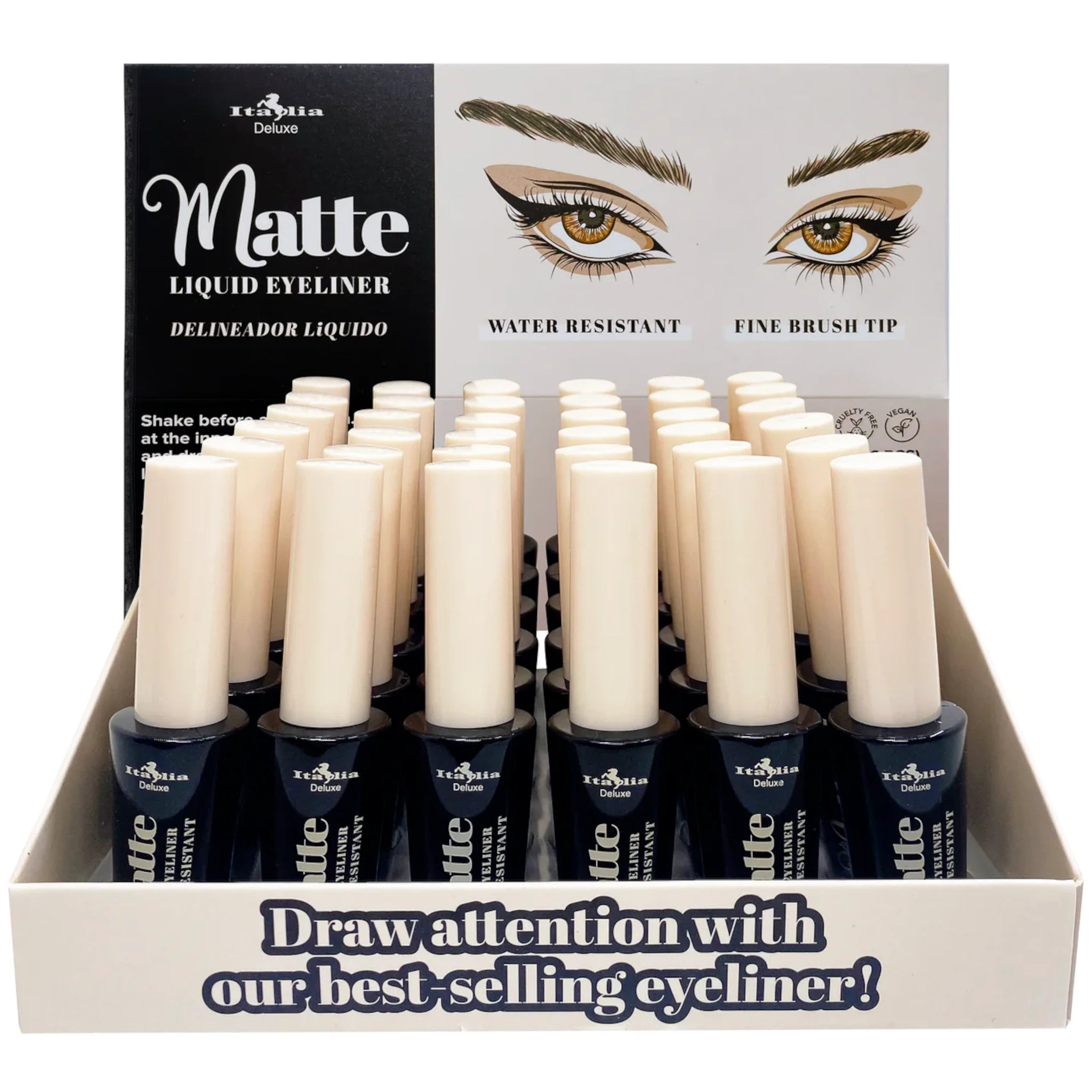 Delineador de ojos Líquido Mate Italia Deluxe | Cosméticos al por Mayor