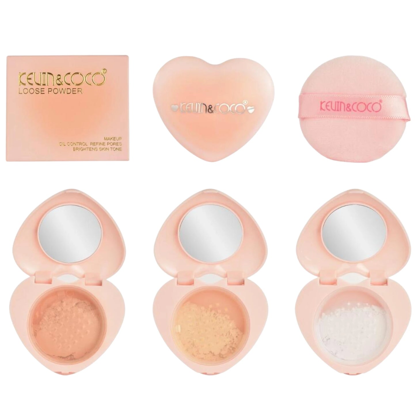 Polvos Sueltos 3 Colores - Kevin & Coco | Cosméticos al por Mayor