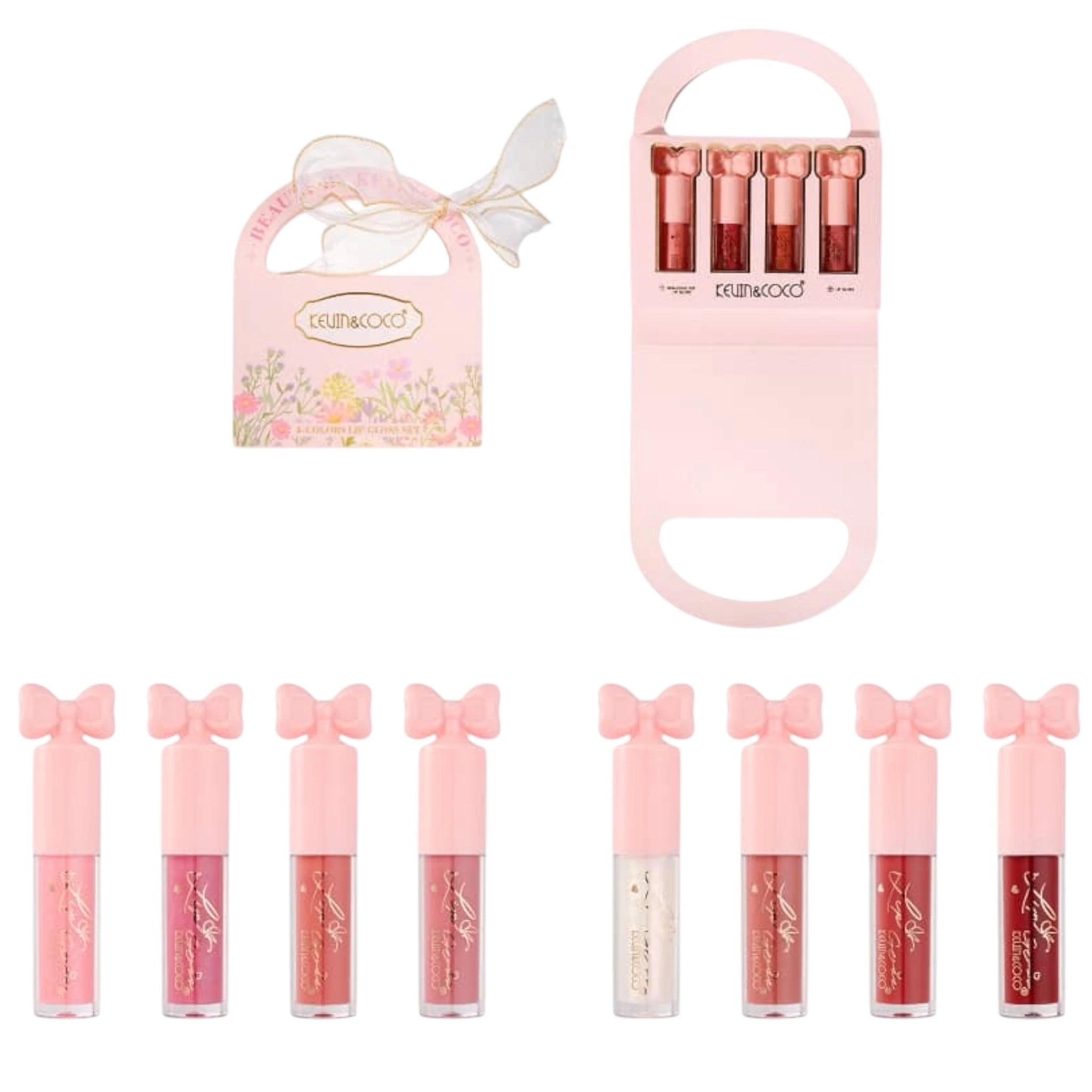 Set de 4 Brillos de Labios Kevin & Coco | Cosméticos al por Mayor