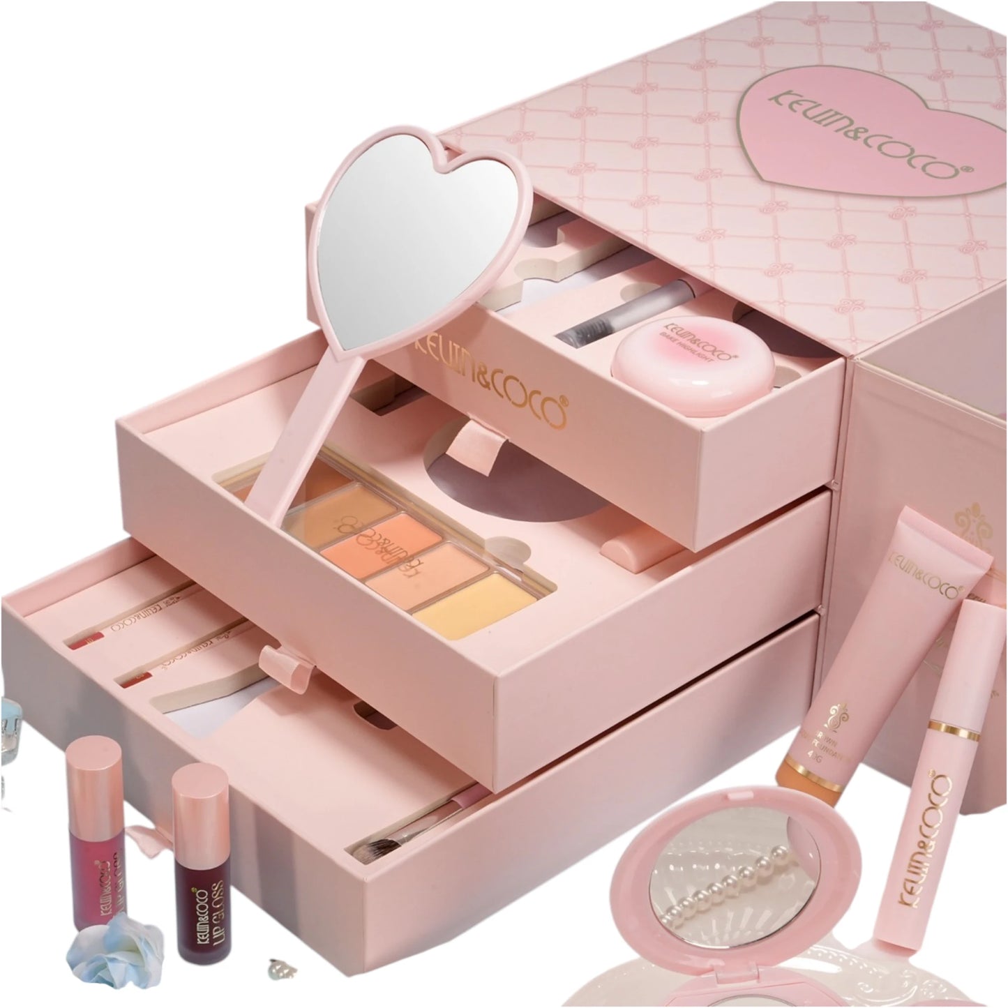 Set de Cosméticos Caja Rosa Kevin & Coco | Cosméticos al por Mayor