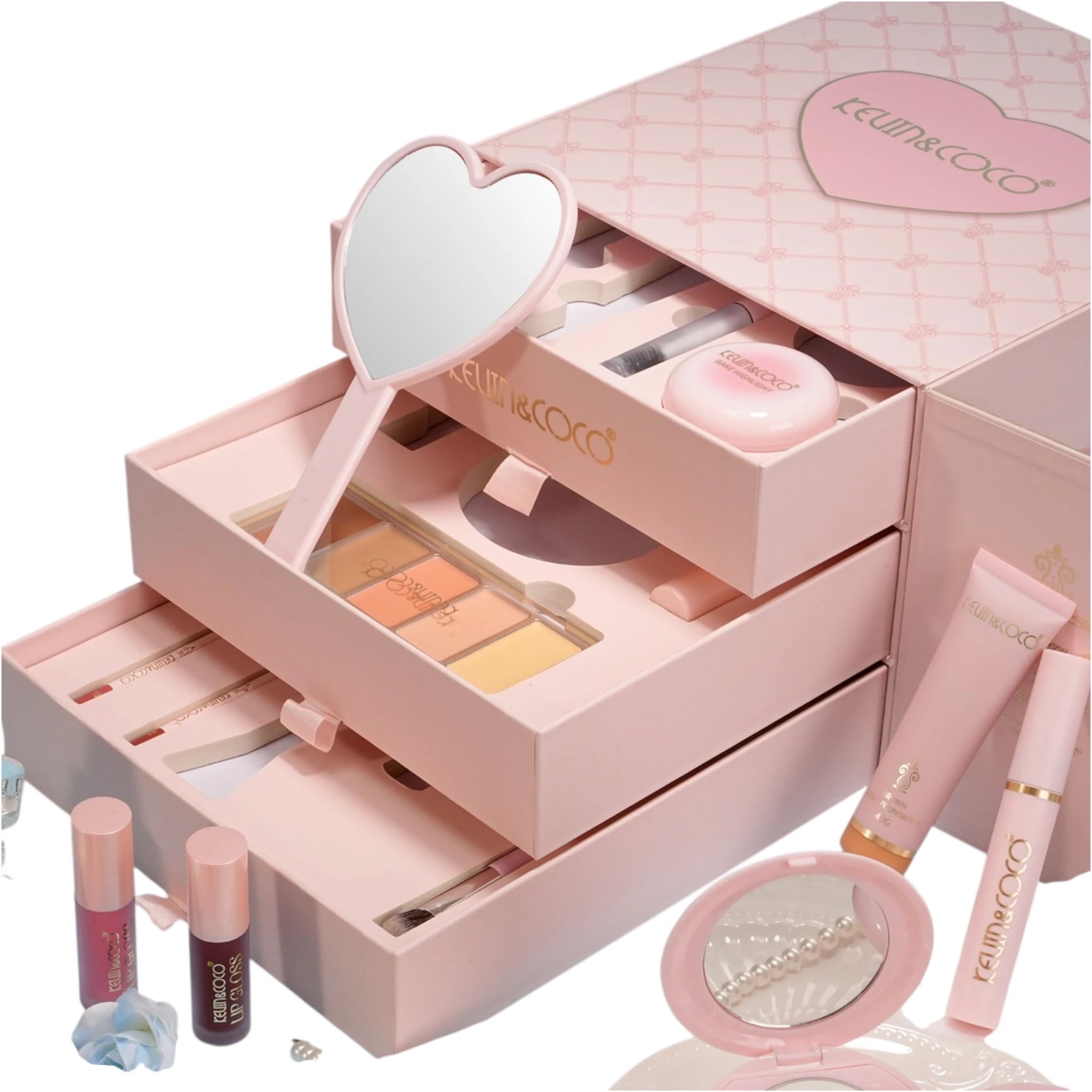 Set de Cosméticos Caja Rosa Kevin & Coco | Cosméticos al por Mayor