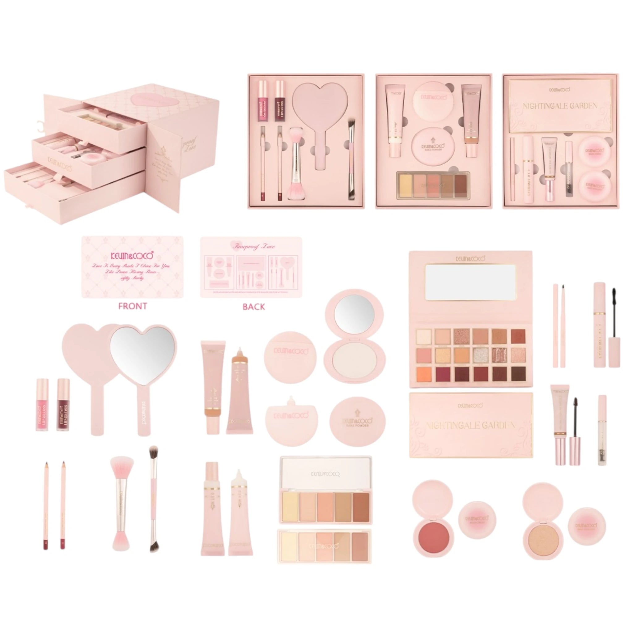 Set de Cosméticos Caja Rosa Kevin & Coco | Cosméticos al por Mayor