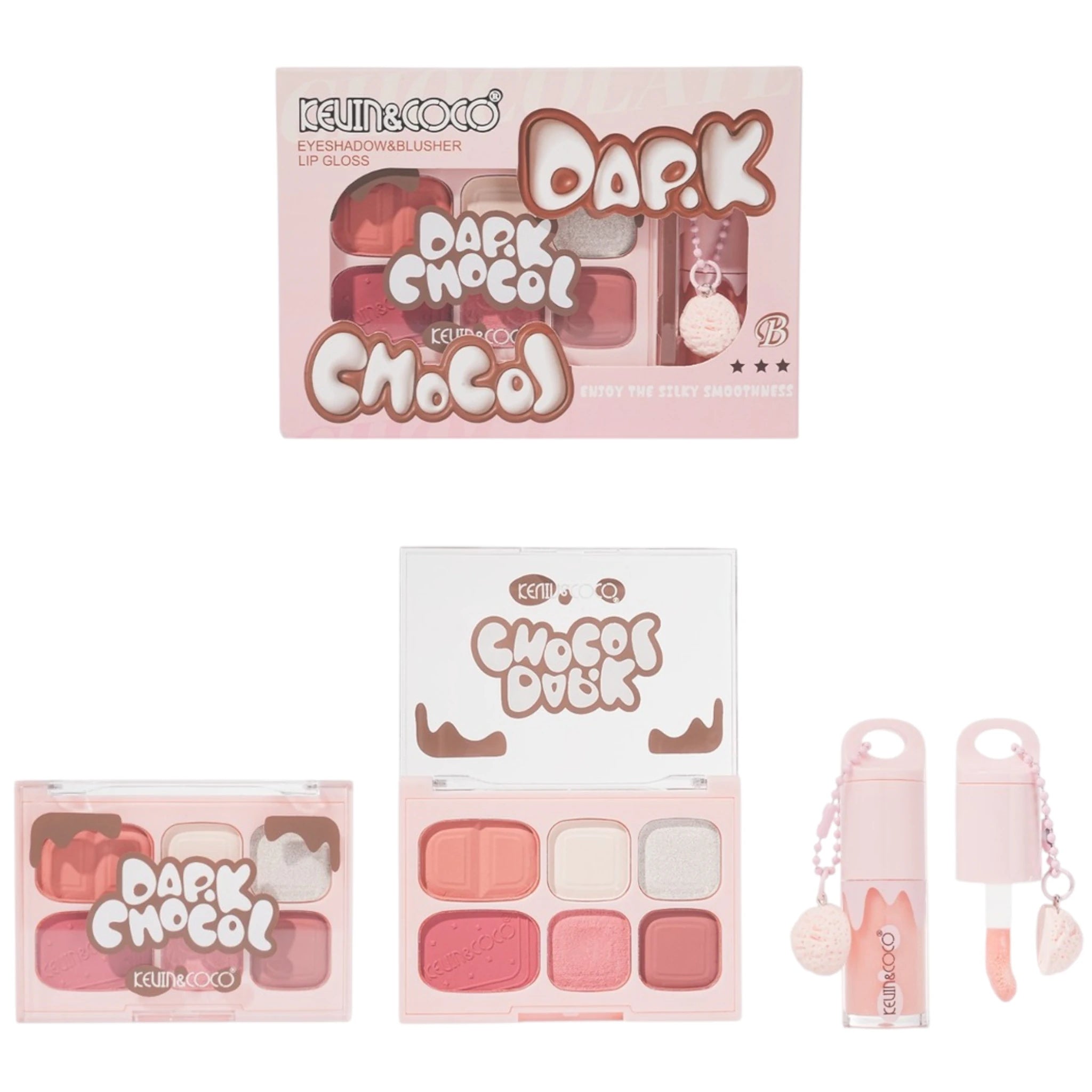 Paleta y Brillo de Labios Kevin & Coco | Cosméticos al por Mayor