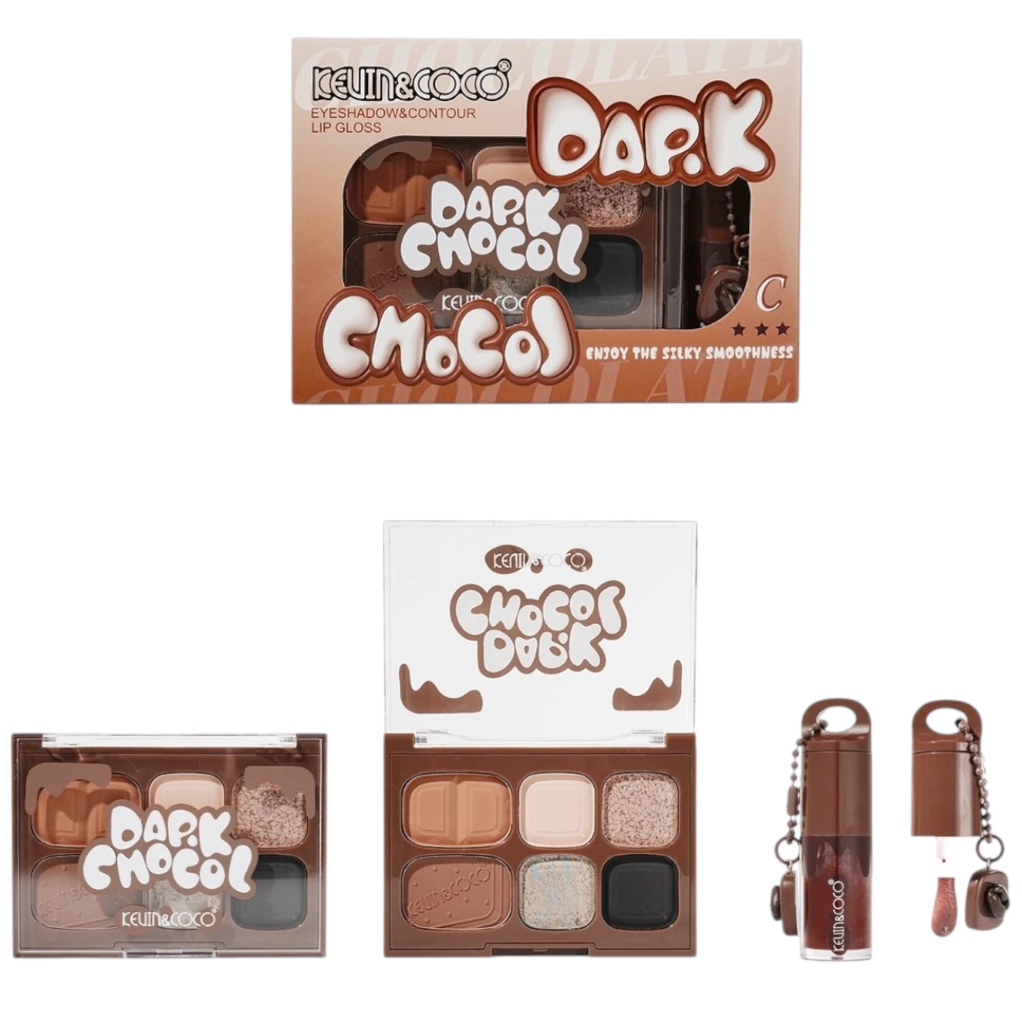 Paleta y Brillo de Labios Kevin & Coco | Cosméticos al por Mayor