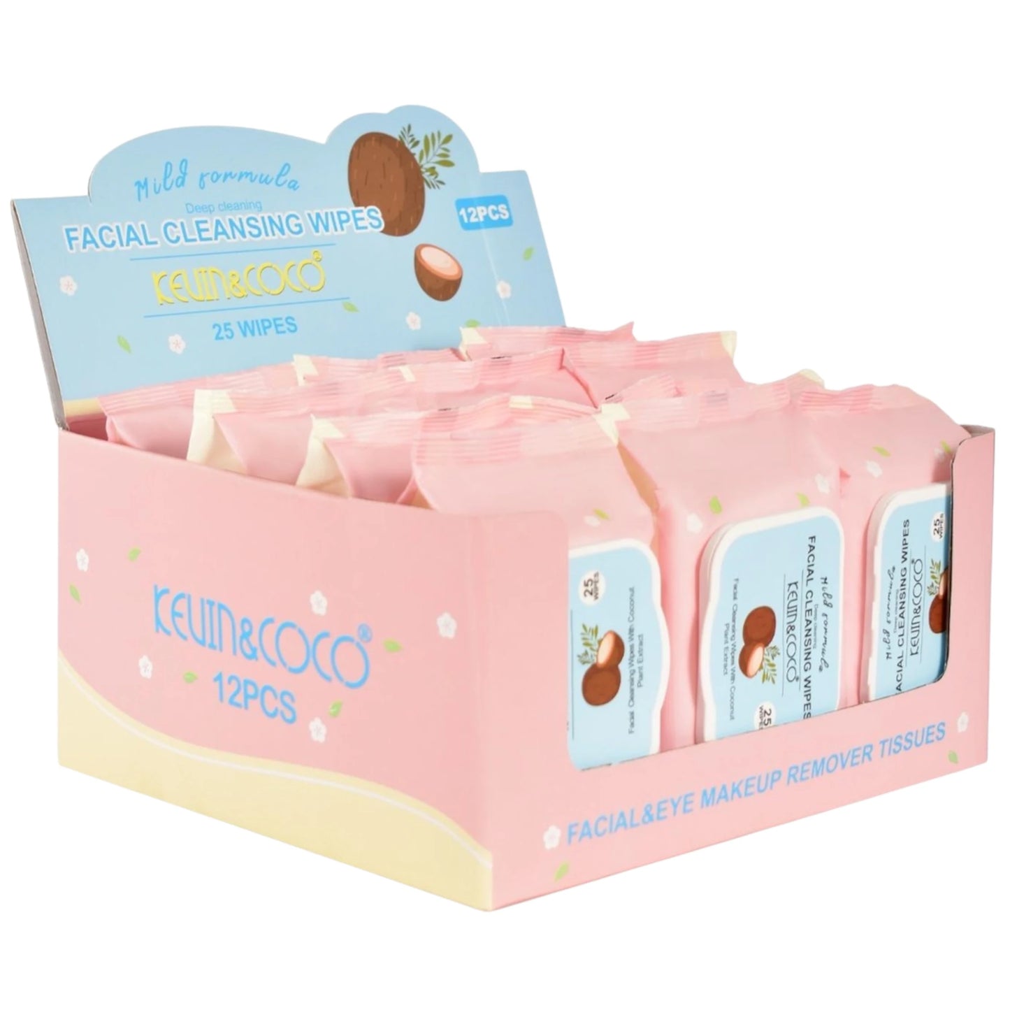 Toallitas Desmaquillantes Facial Kevin & Coco | Cosméticos al por Mayor
