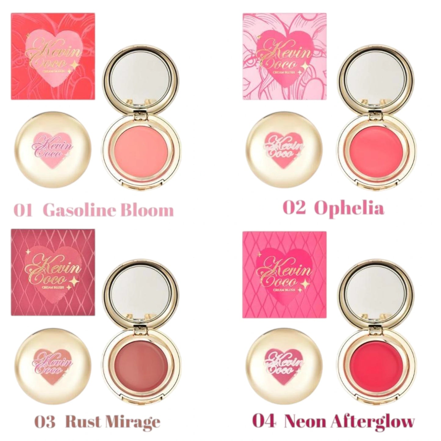 Rubor en Crema Heart - Kevin & Coco | Cosméticos al por Mayor