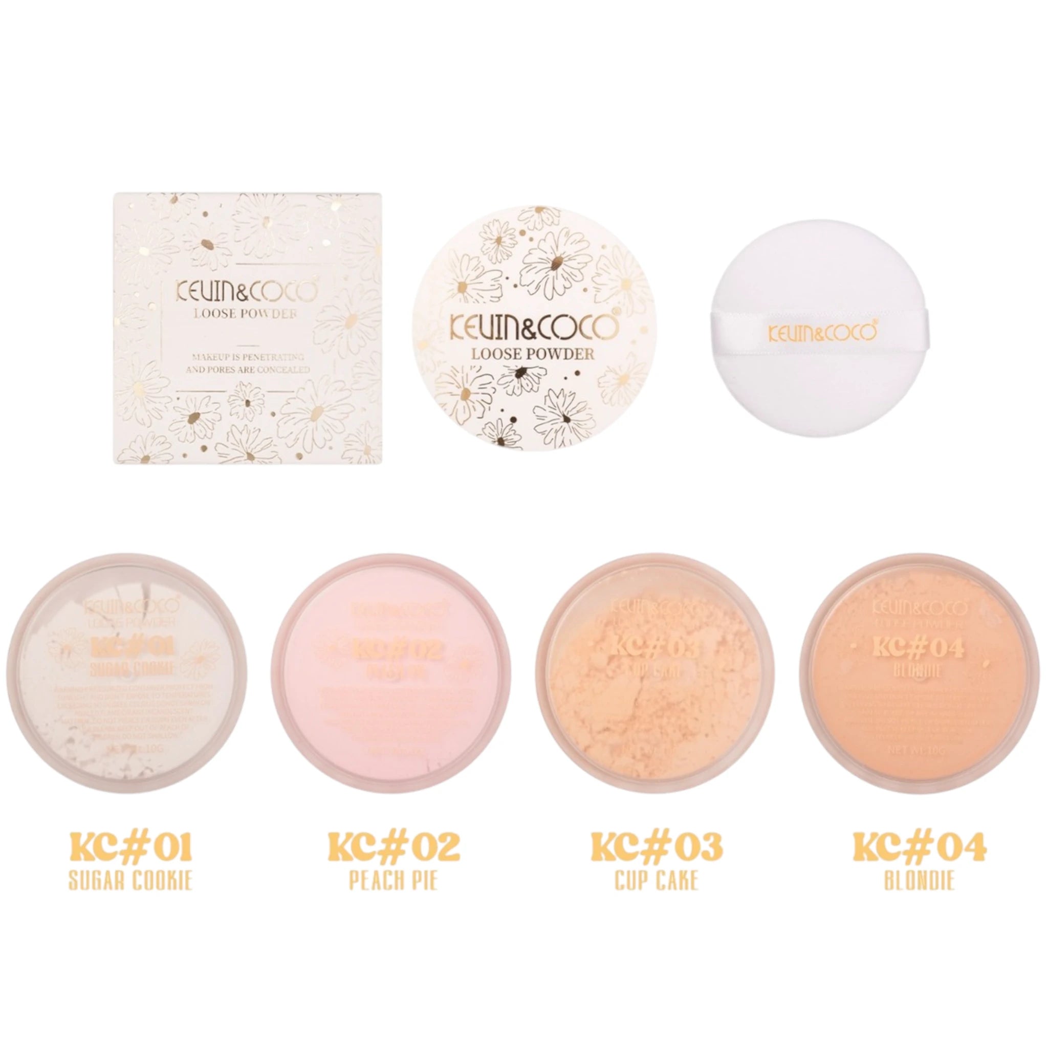 Polvos Sueltos - Kevin & Coco | Cosméticos al por Mayor