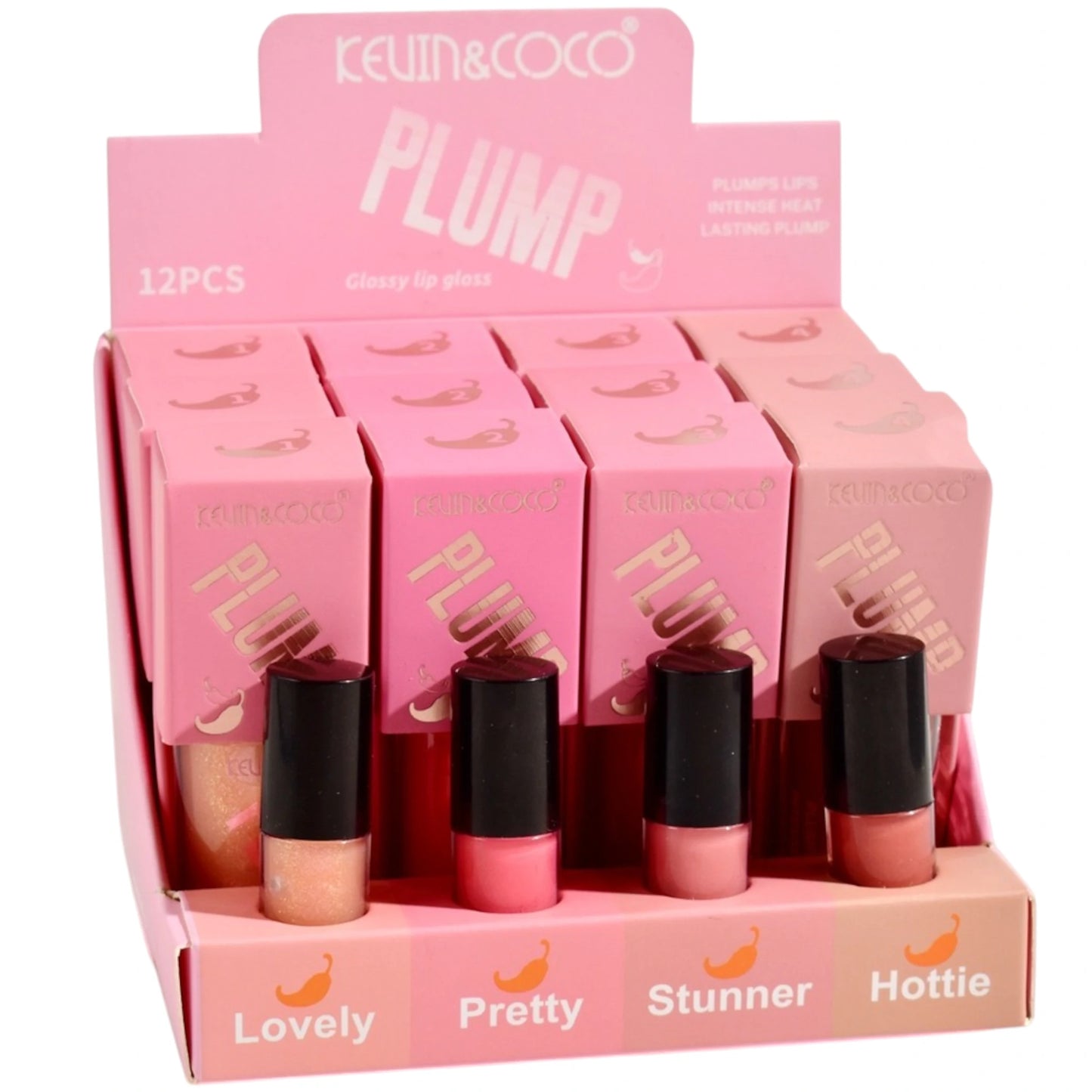 Brillo Labial Plump Glossy Kevin & Coco | Cosméticos al por Mayor