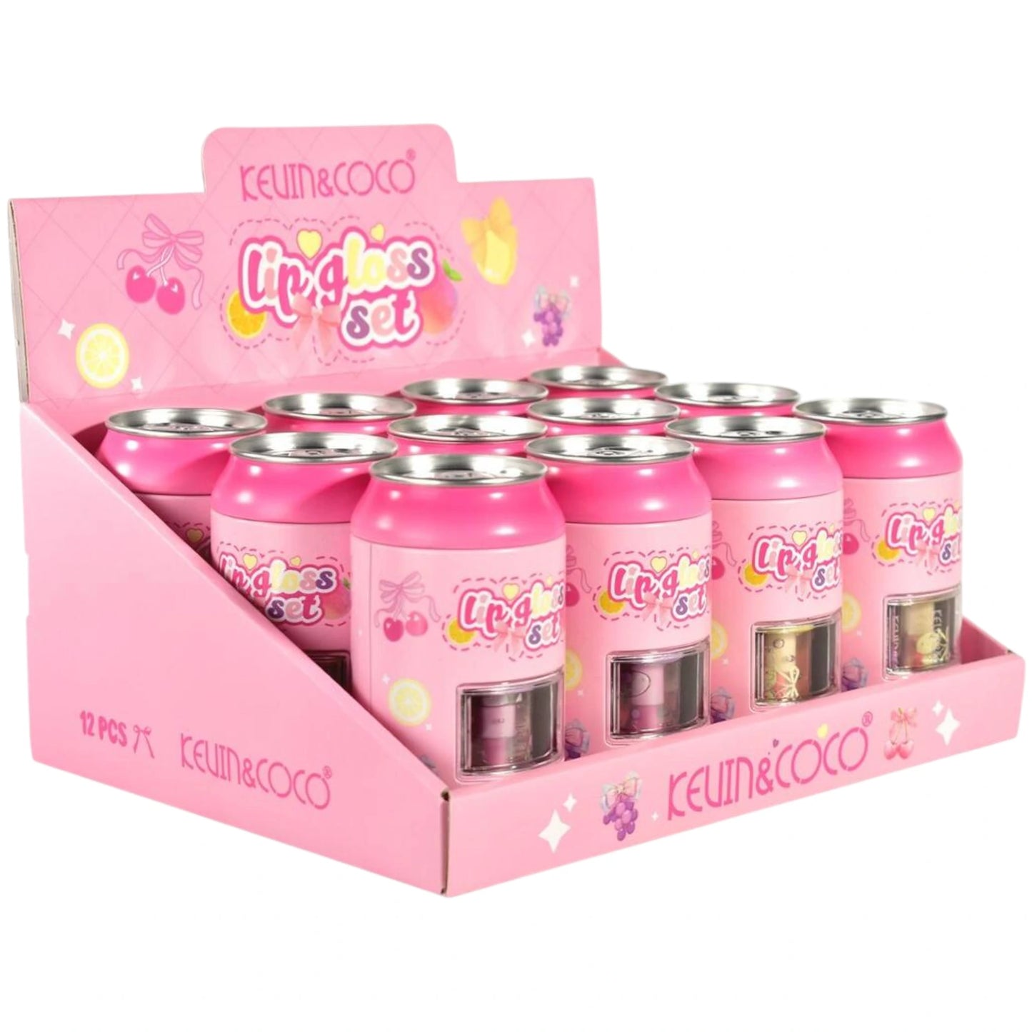 Sets de Brillo Labial Soda - Kevin & Coco | Cosméticos al por Mayor