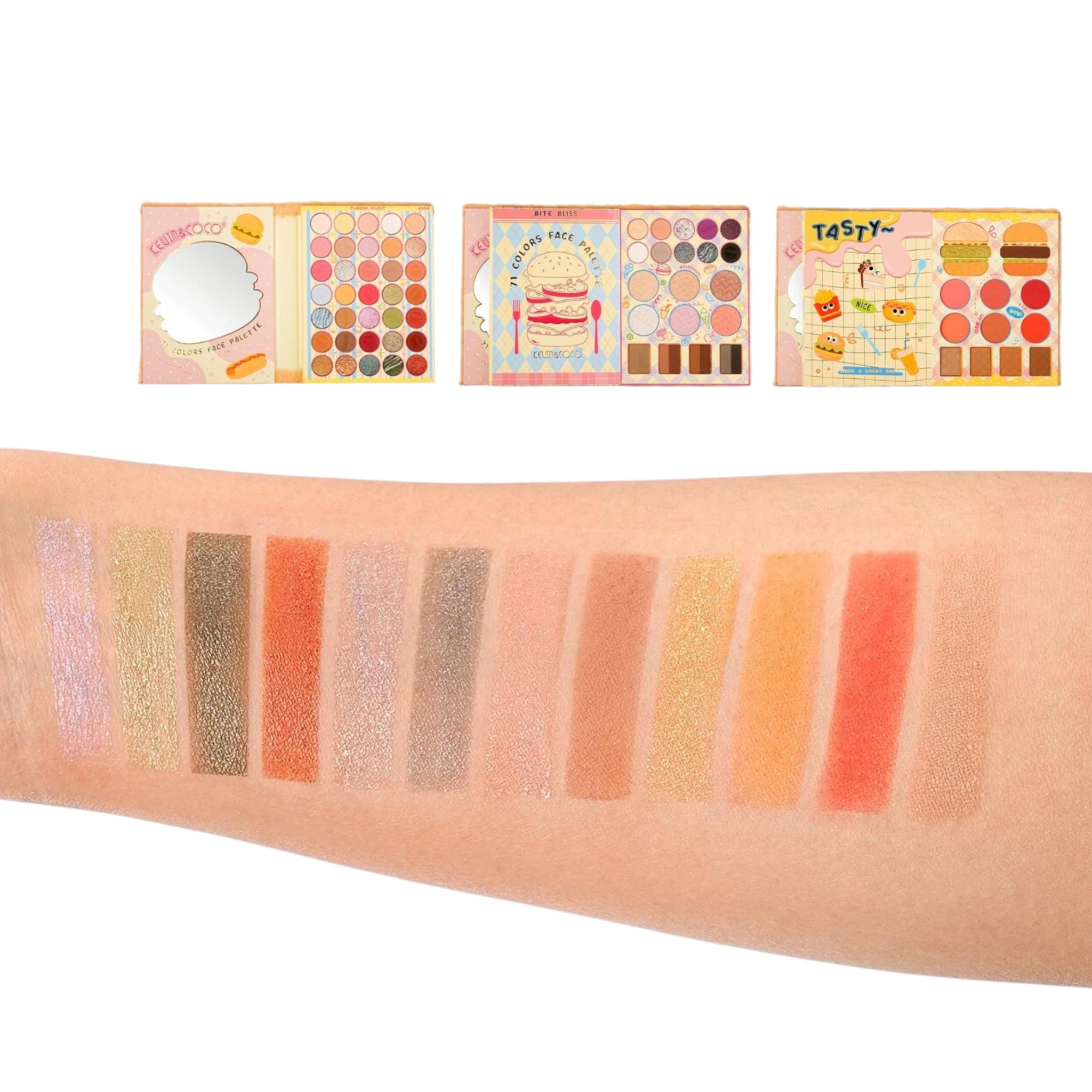 Paleta de Sombras Tasty Hamburguer Kevin & Coco | Cosméticos al por Mayor
