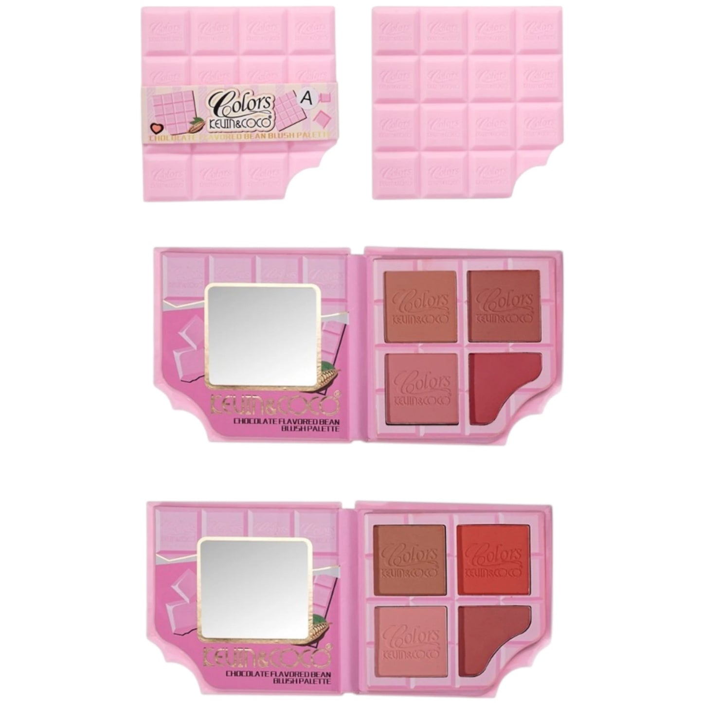 Paleta de Rubor Chocolate - Kevin & Coco | Cosméticos al por Mayor