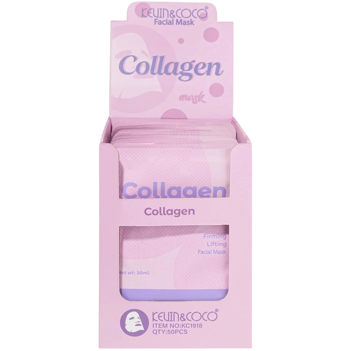 Mascarilla Facial Colágeno - Kevin & Coco | Cosméticos al por Mayor