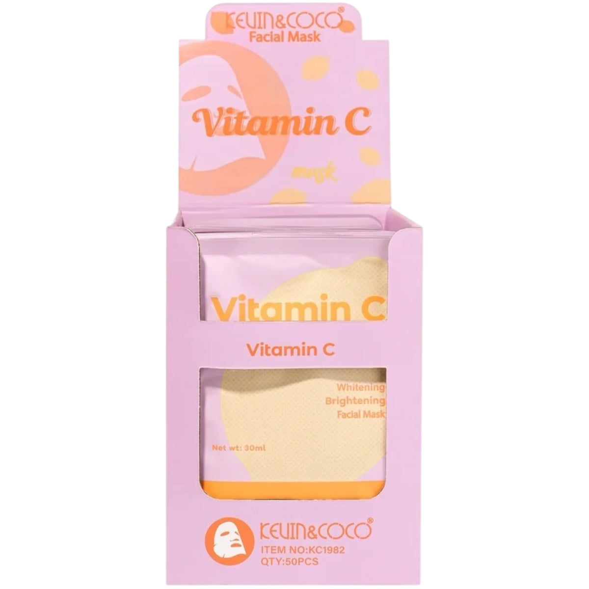 Mascarilla Facial Vitamina C - Kevin & Coco | Cosméticos al por Mayor