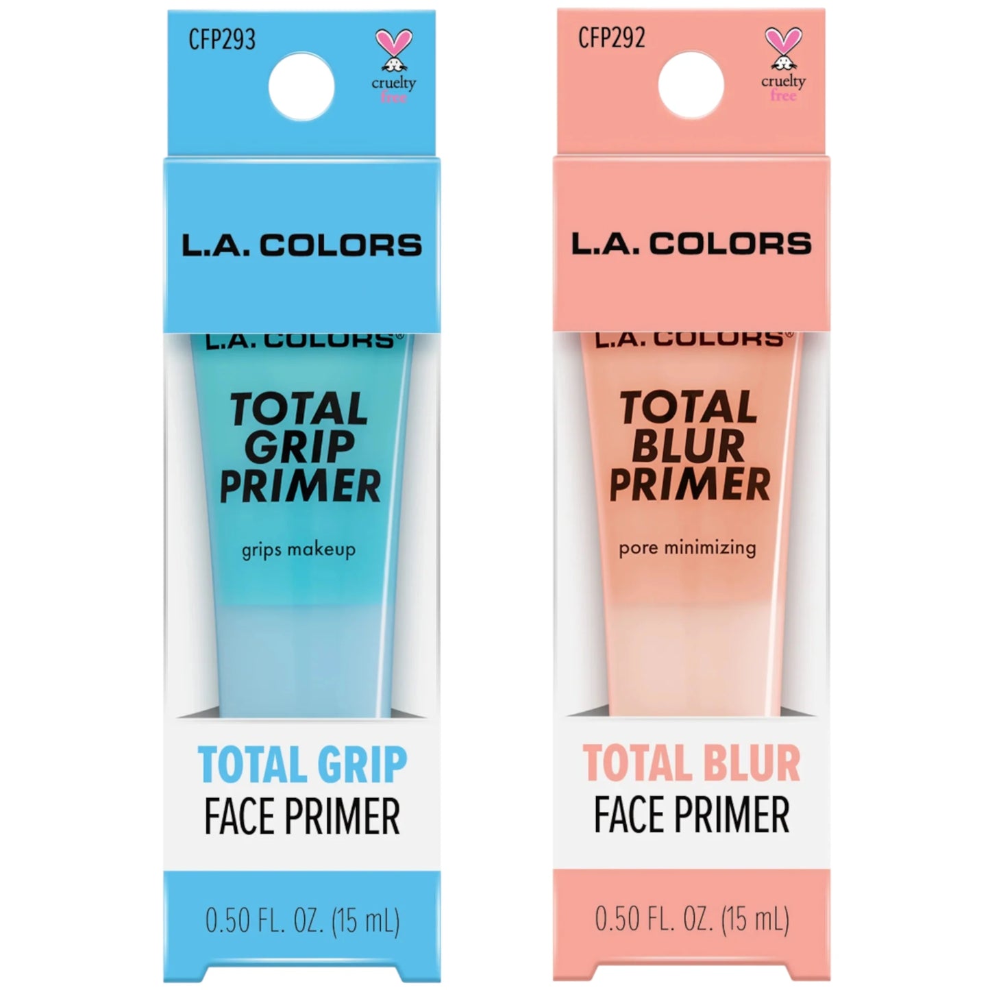 Primers Total Blur & Total Grip L.A. Colors | Cosméticos al por Mayor