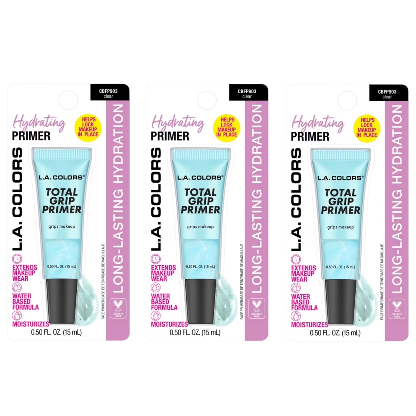 Prebase Total Grip Primer Clear L.A. Colors | Cosméticos al por Mayor