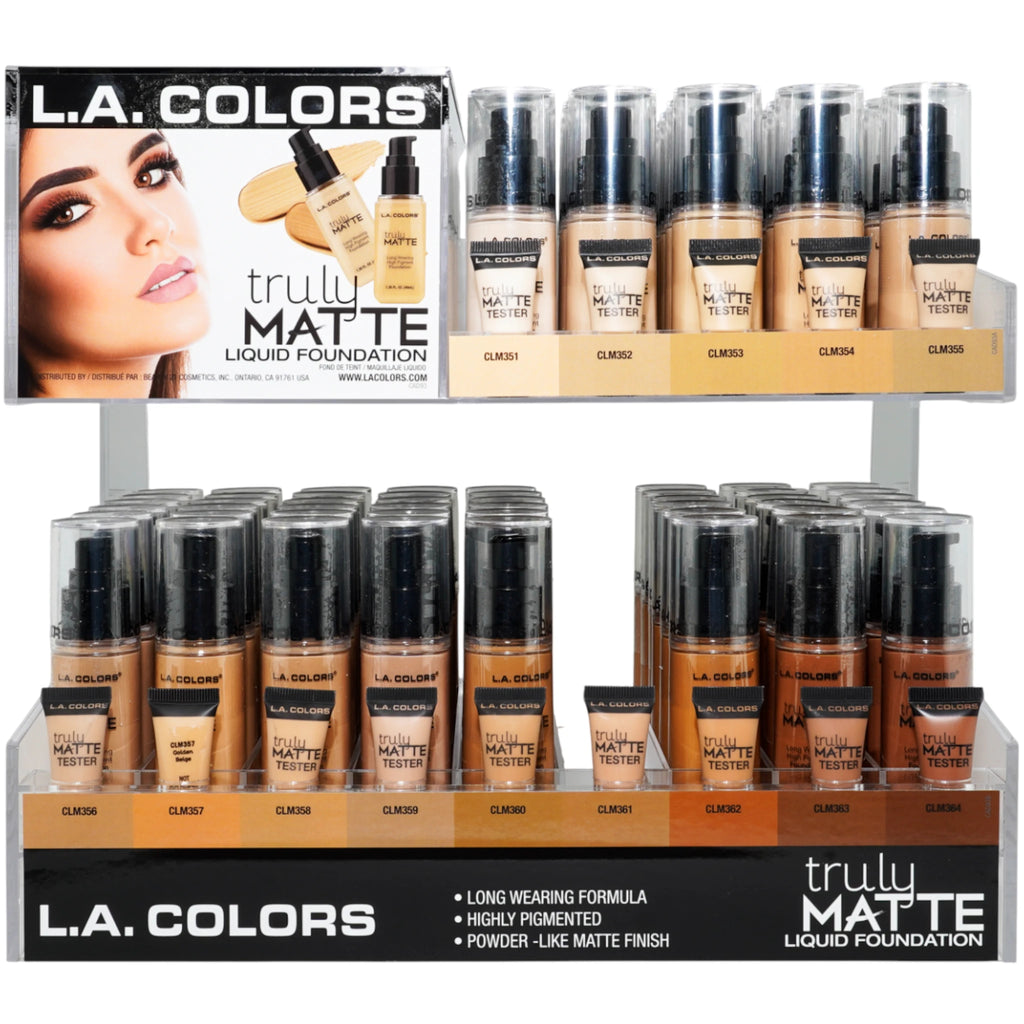 Base Truly Matte L.A. Colors - Venta al por Mayor Display 177 Unidades (CAD93.1)