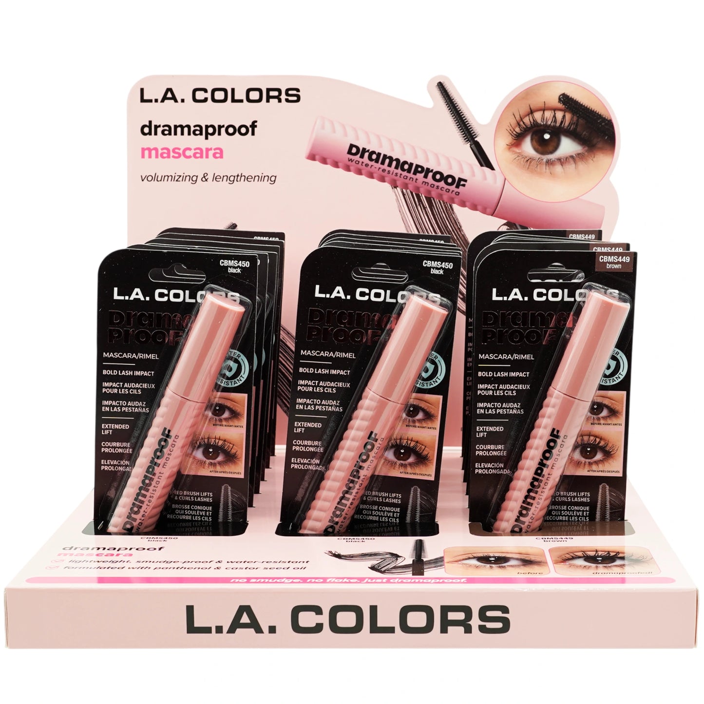 Máscara de Pestañas Dramaproof L.A. Colors | Cosméticos al por Mayor