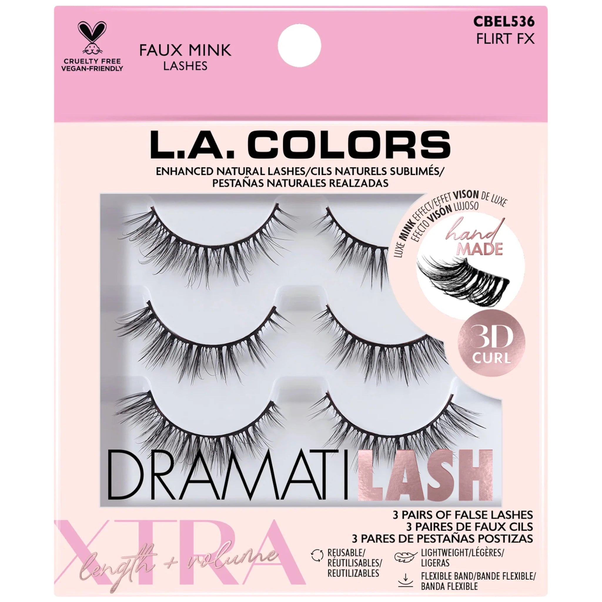 Pestañas Postizas Faux Mink - L.a. Colors | Cosméticos al por Mayor
