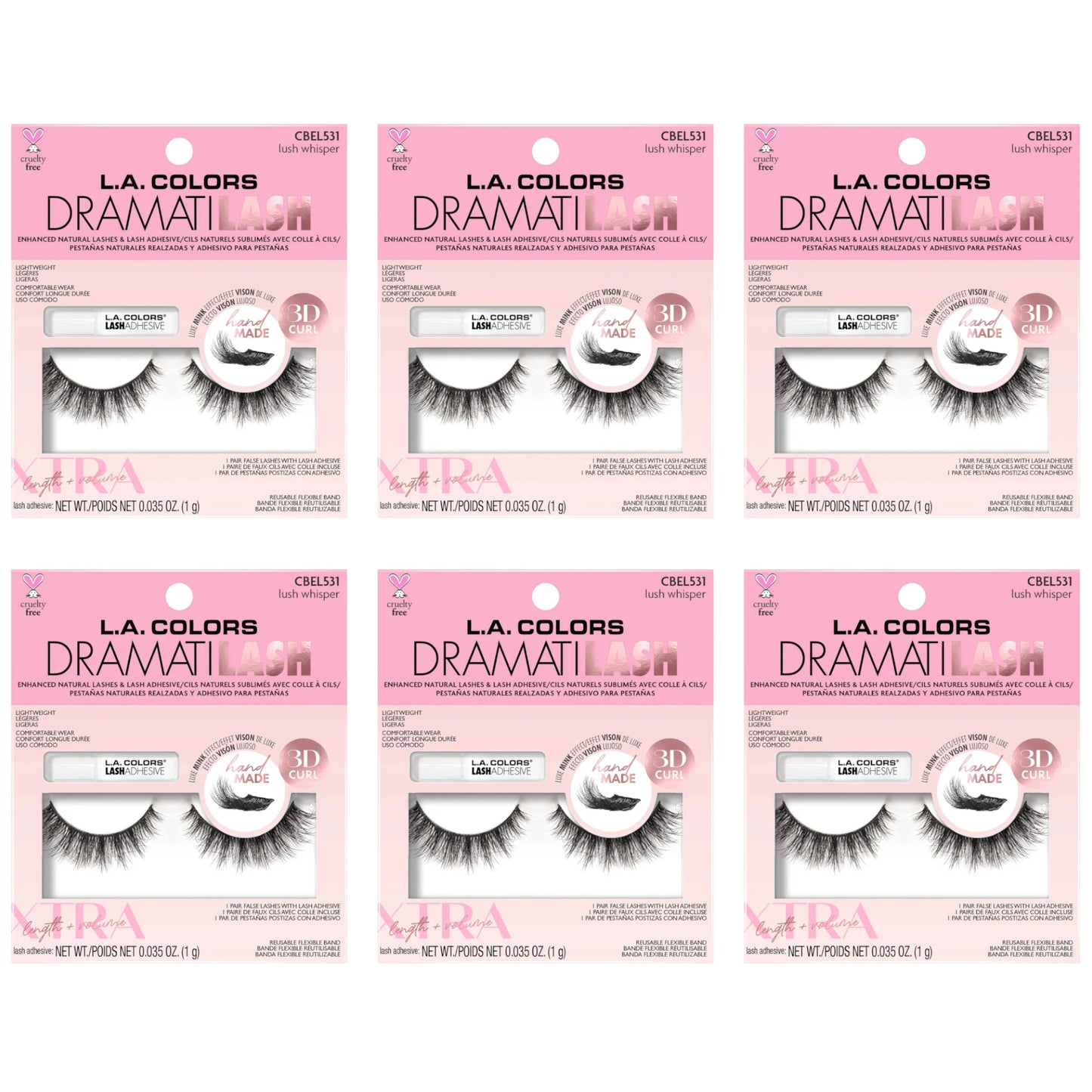 Pestañas Postizas Lux Mink 3d L.a. Colors | Cosméticos al por Mayor
