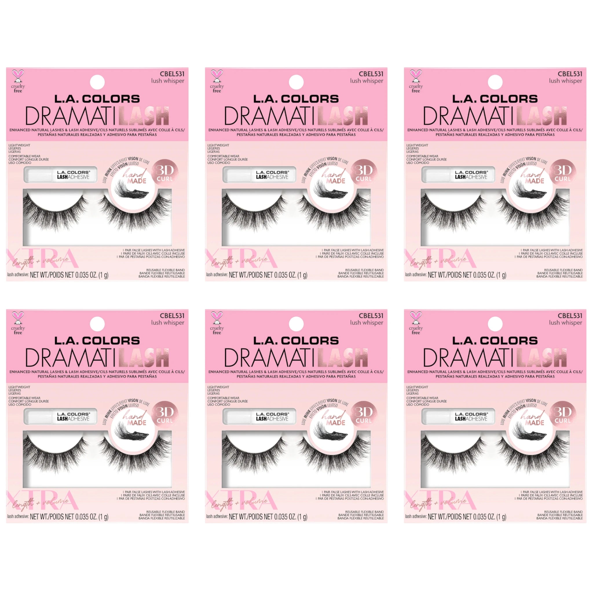 Pestañas Postizas Lux Mink 3d L.a. Colors | Cosméticos al por Mayor